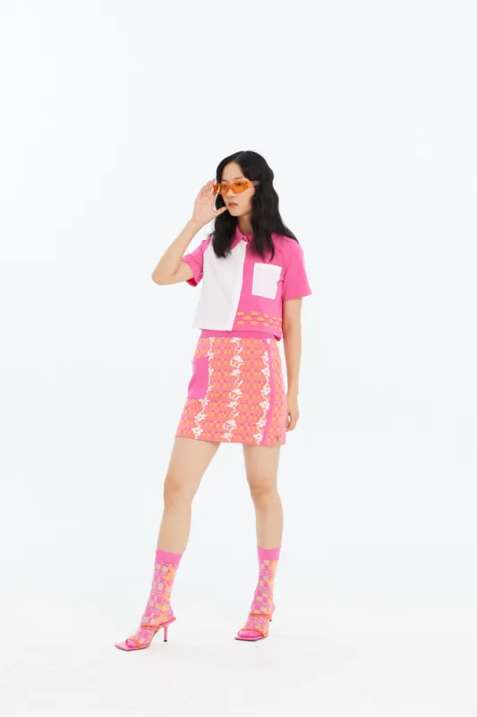 KIRBY FLORAL STITCH ECO MINI SKIRT sold by PH5