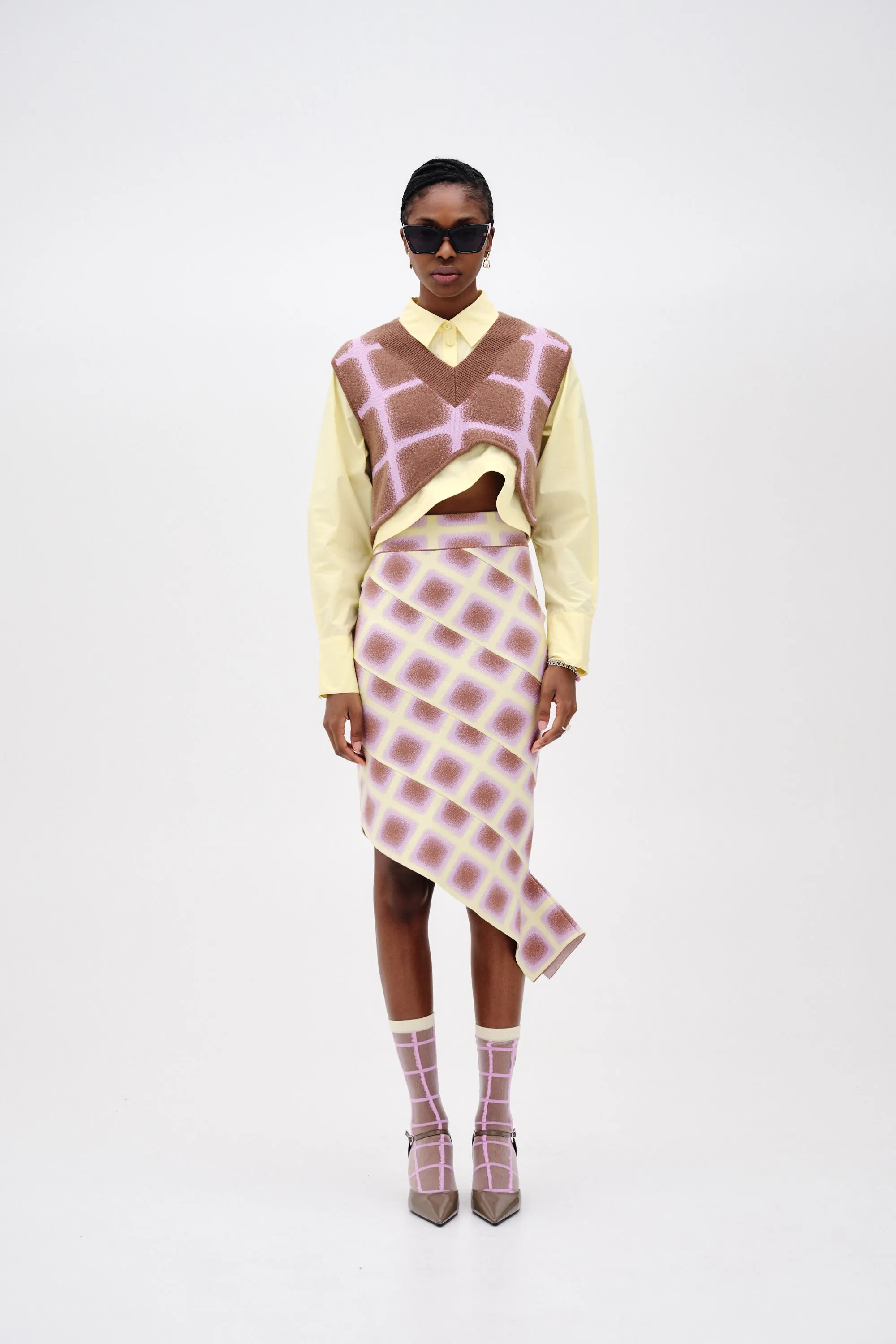 REYNOLDS PLAID CROPPED VEST sold by PH5 product image thumbnail 4