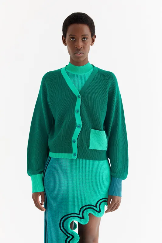 SEDNA MERINO WOOL WAVY CARDIGAN made by PH5