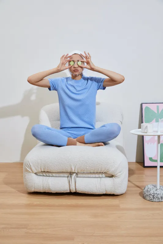 TURMERIC hydraKNIT ECOVERO TSHIRT blue sold by PH5