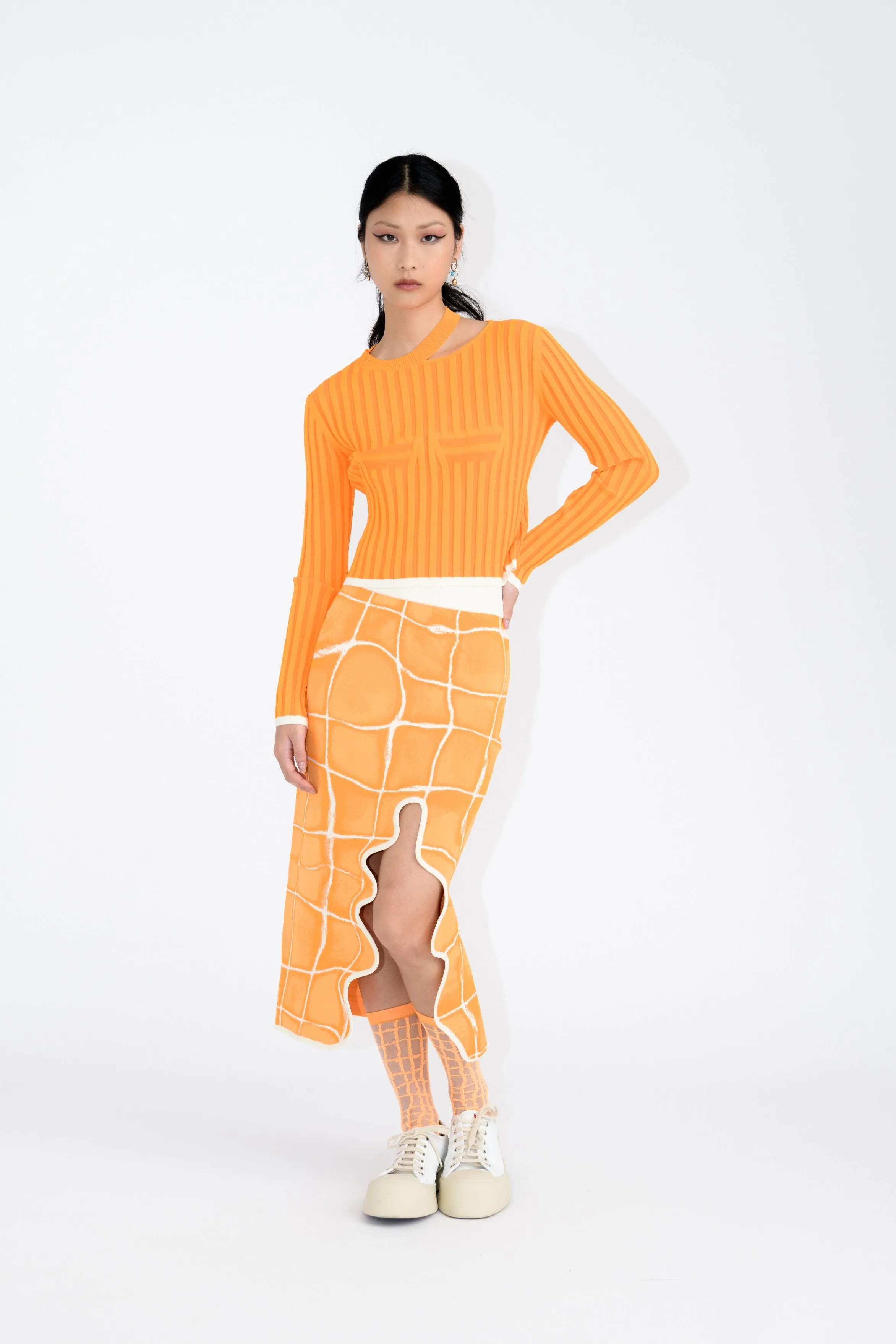 BONNIE AQUA MIDI SKIRT sold by PH5 product image thumbnail 2