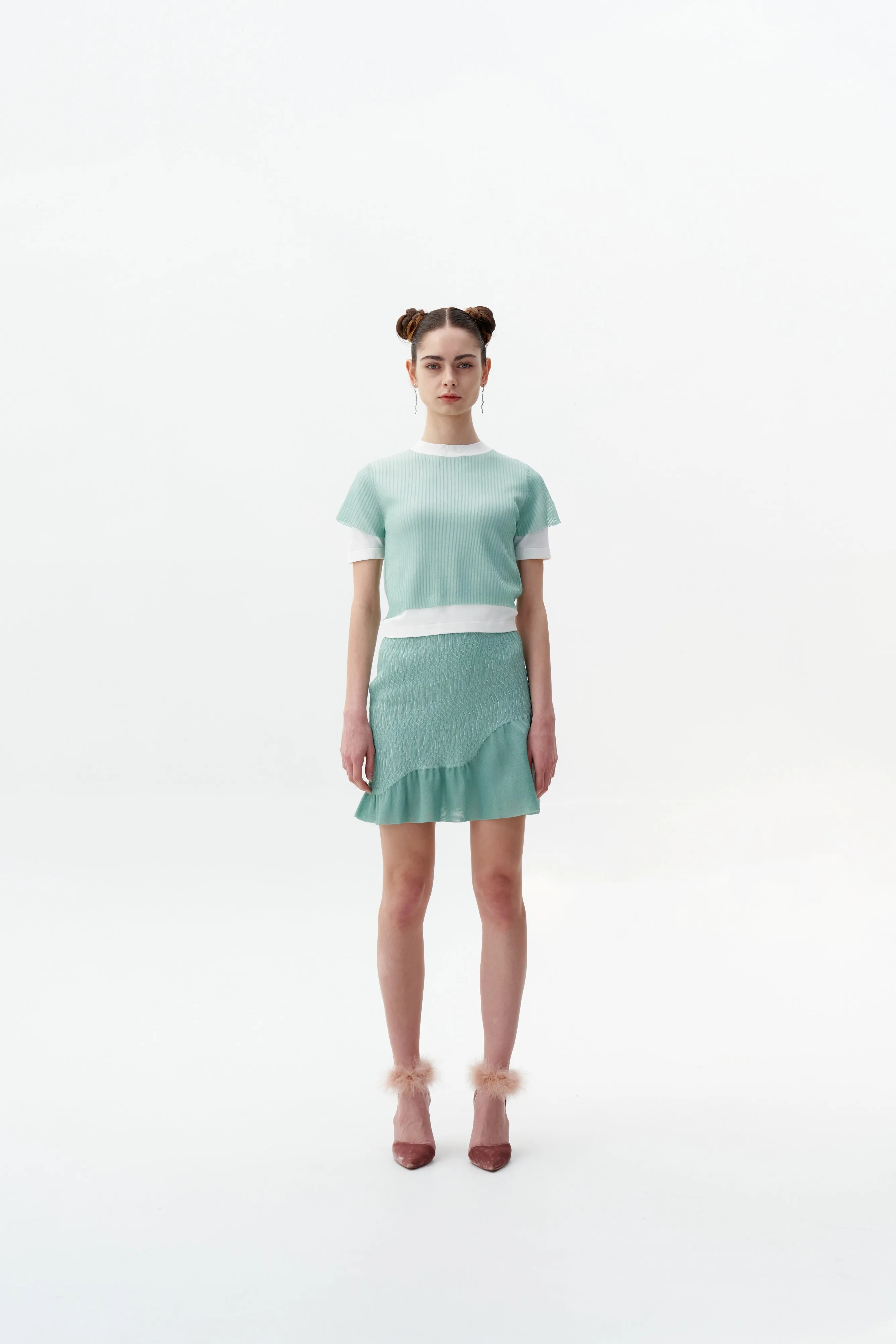 SKOLL 3D-BUBBLE SHORT SLEEVE TOP sold by PH5