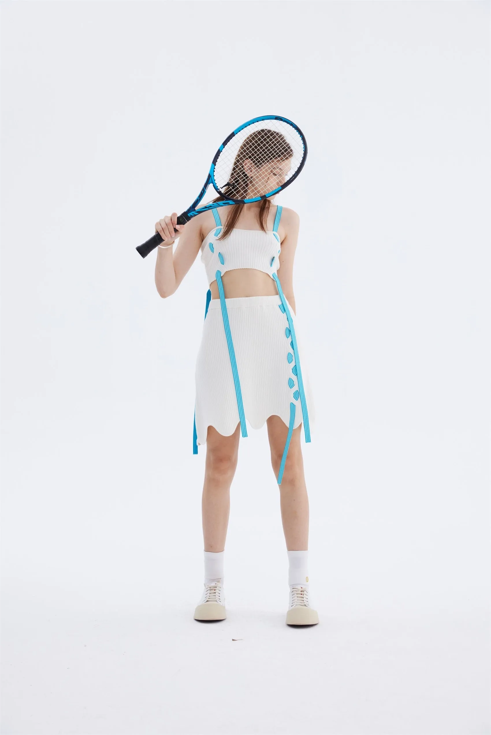 SOFIA MINI SKIRT WITH TRAVELING RIBS sold by PH5