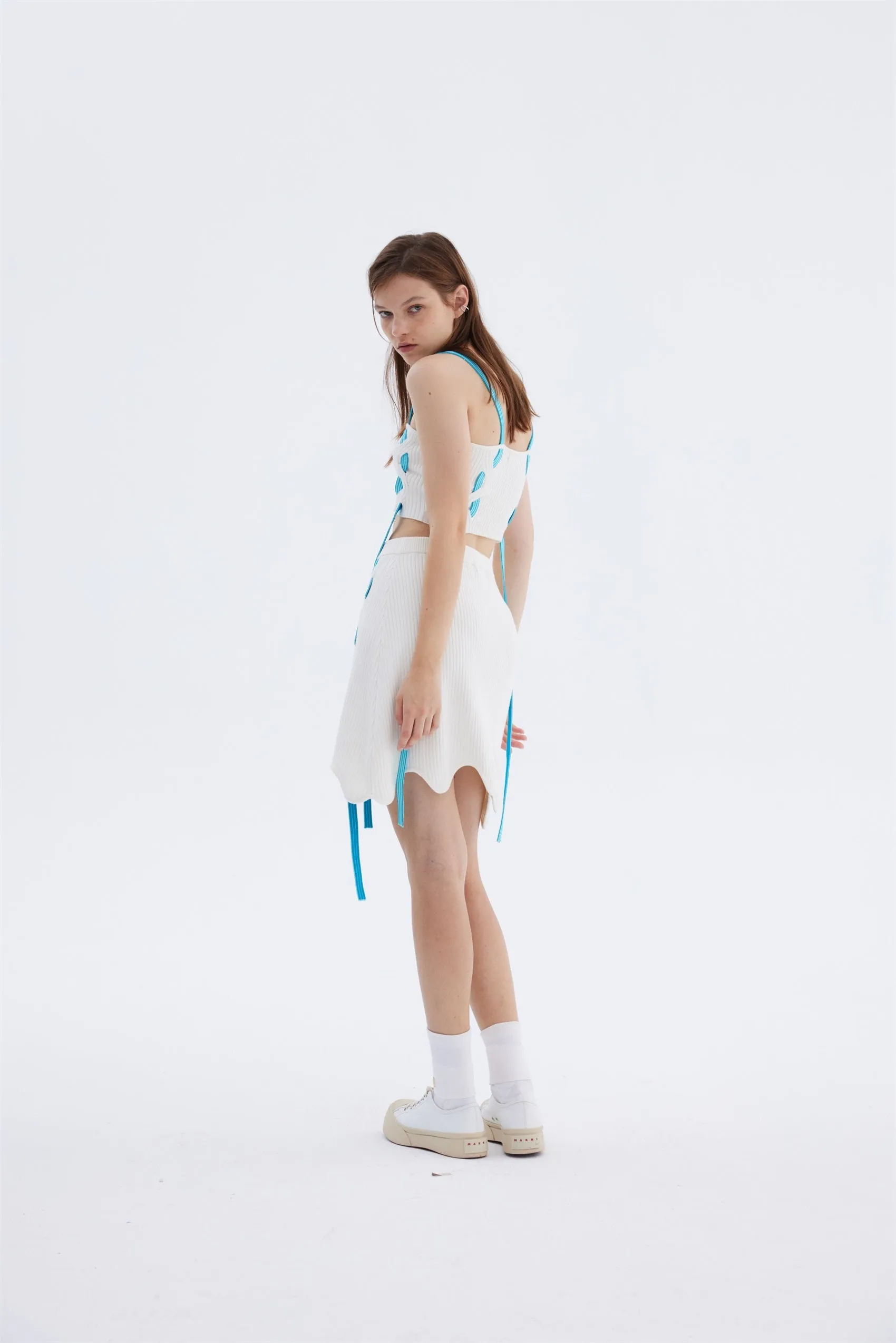 SOFIA MINI SKIRT WITH TRAVELING RIBS sold by PH5 product image thumbnail 4