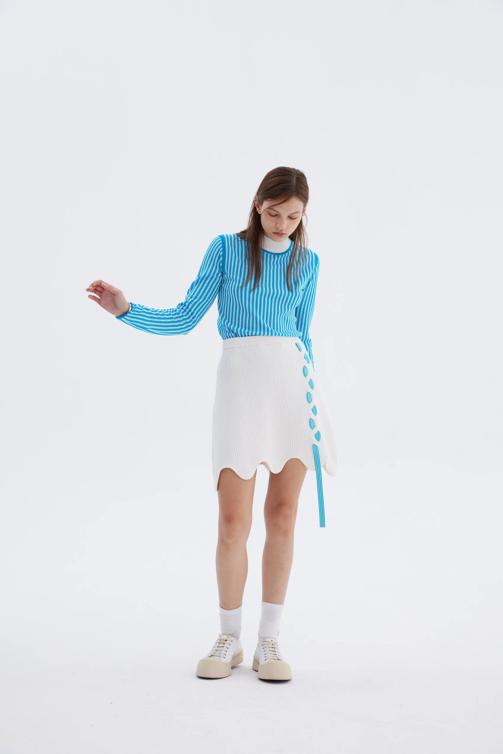 SOFIA MINI SKIRT WITH TRAVELING RIBS sold by PH5 product image thumbnail 2