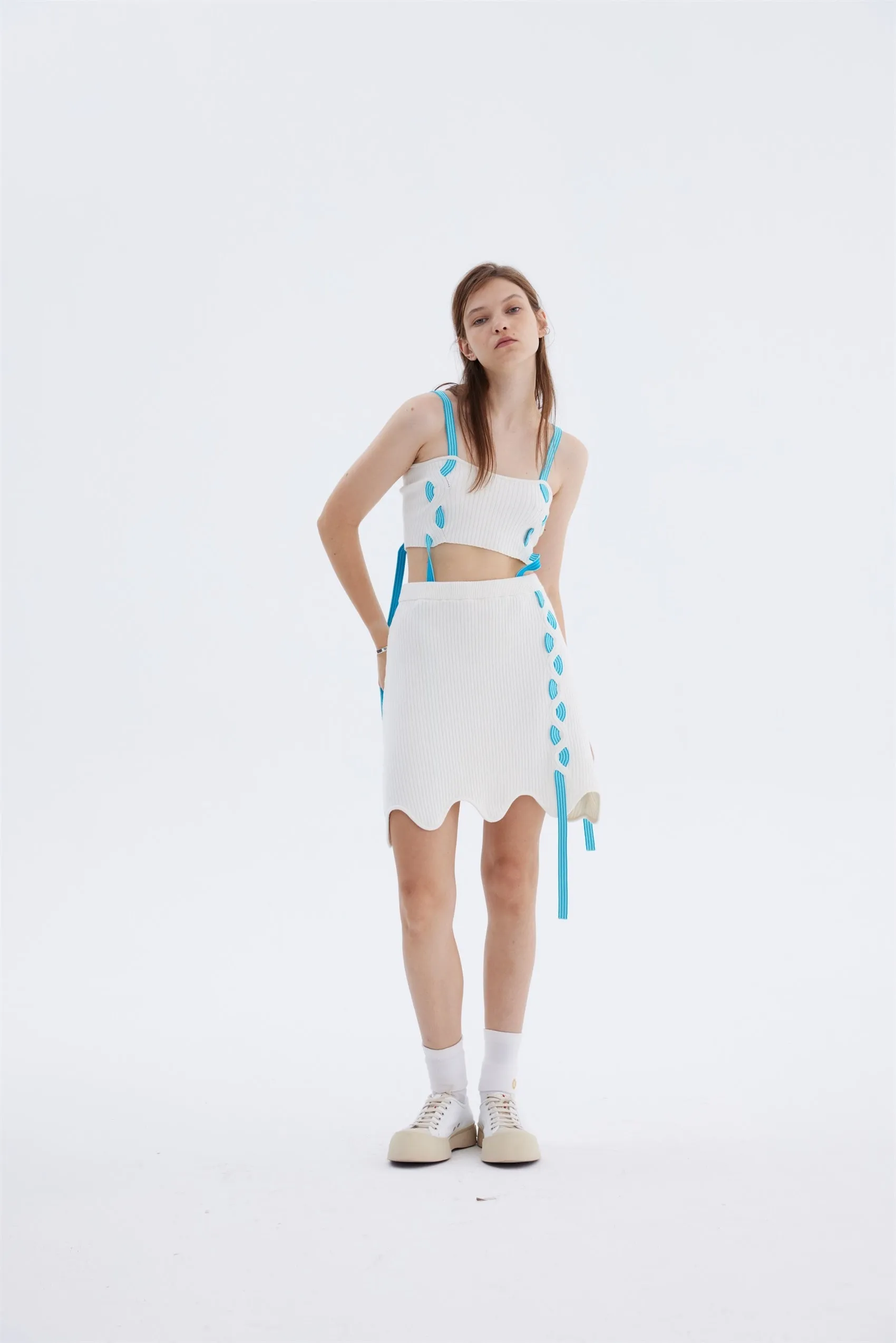 SOFIA MINI SKIRT WITH TRAVELING RIBS sold by PH5 product image thumbnail 3