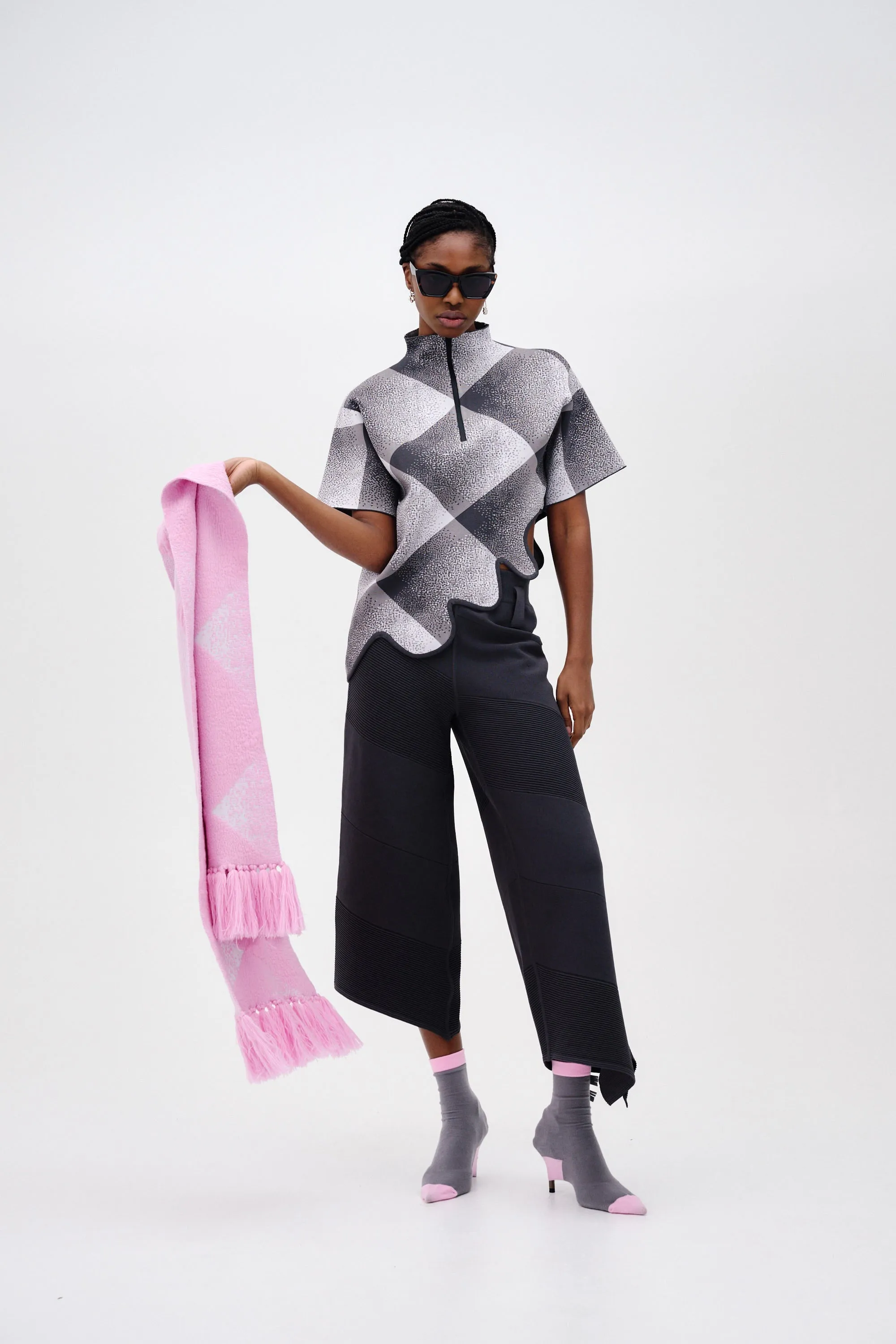 MIGUEL MERINO WOOL PLAID SCARF sold by PH5 product image thumbnail 2