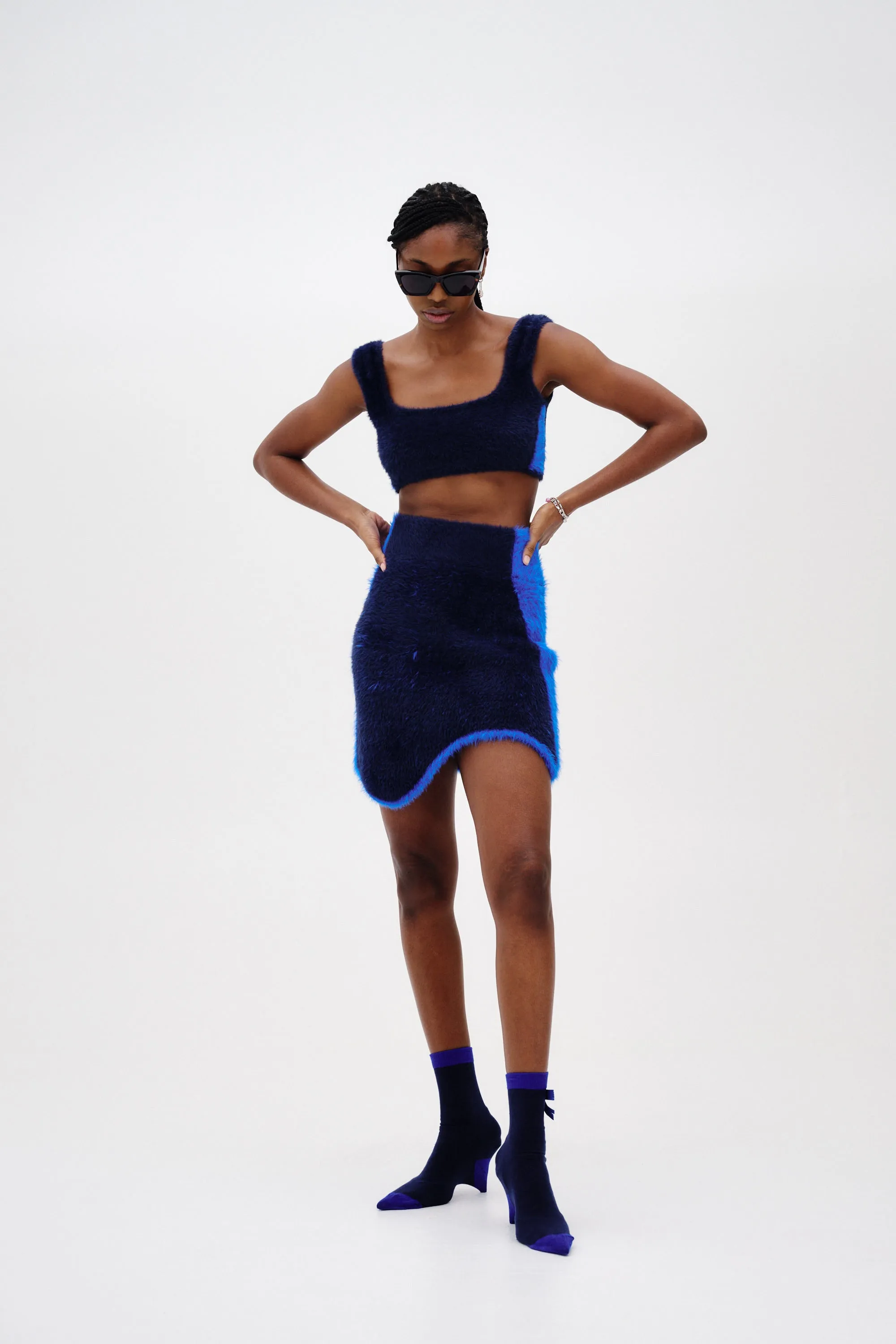 USHER FAUX FUR WAVY MINI SKIRT sold by PH5