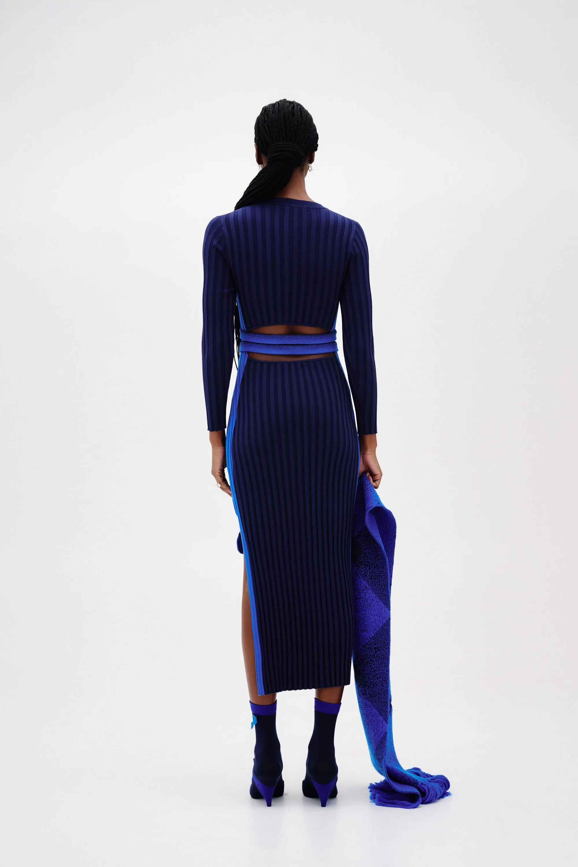 ASTER PLEATED DRESS WITH WAVY SLIT sold by PH5 product image thumbnail 3