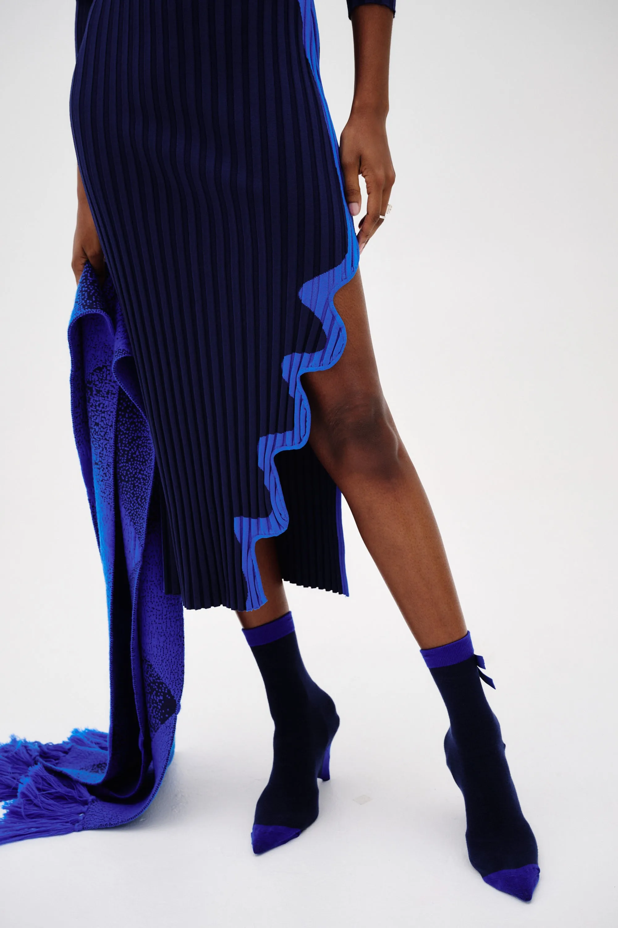 ASTER PLEATED DRESS WITH WAVY SLIT sold by PH5 product image thumbnail 5