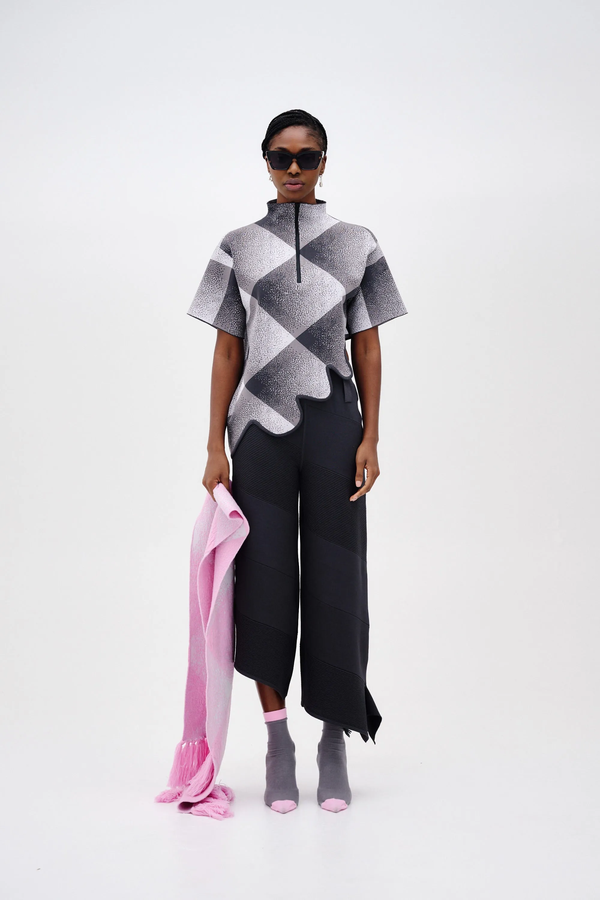 MARGOT PLAID TOP WITH WAVY HEM sold by PH5 product image thumbnail 2