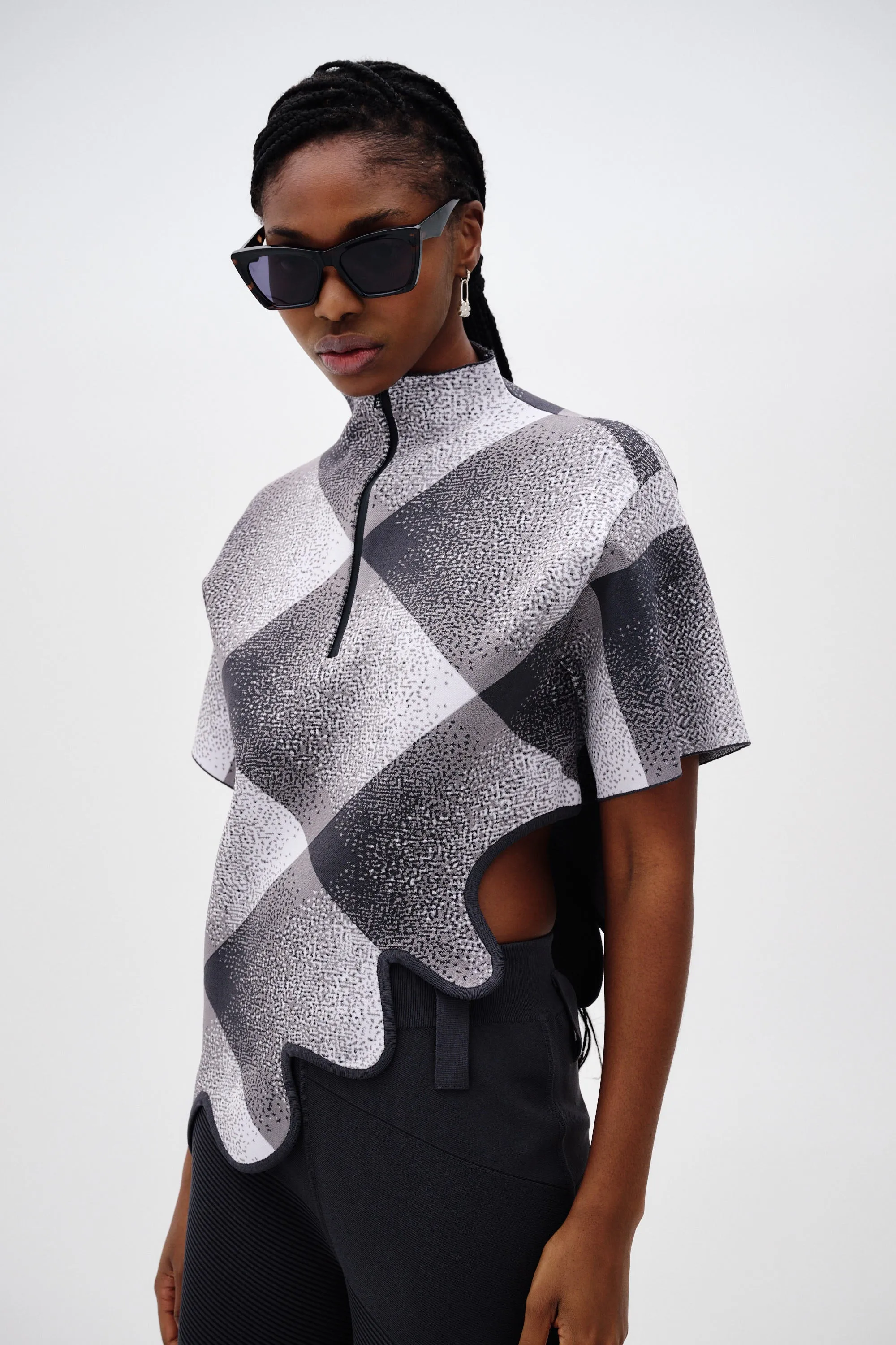 MARGOT PLAID TOP WITH WAVY HEM sold by PH5 product image thumbnail 3