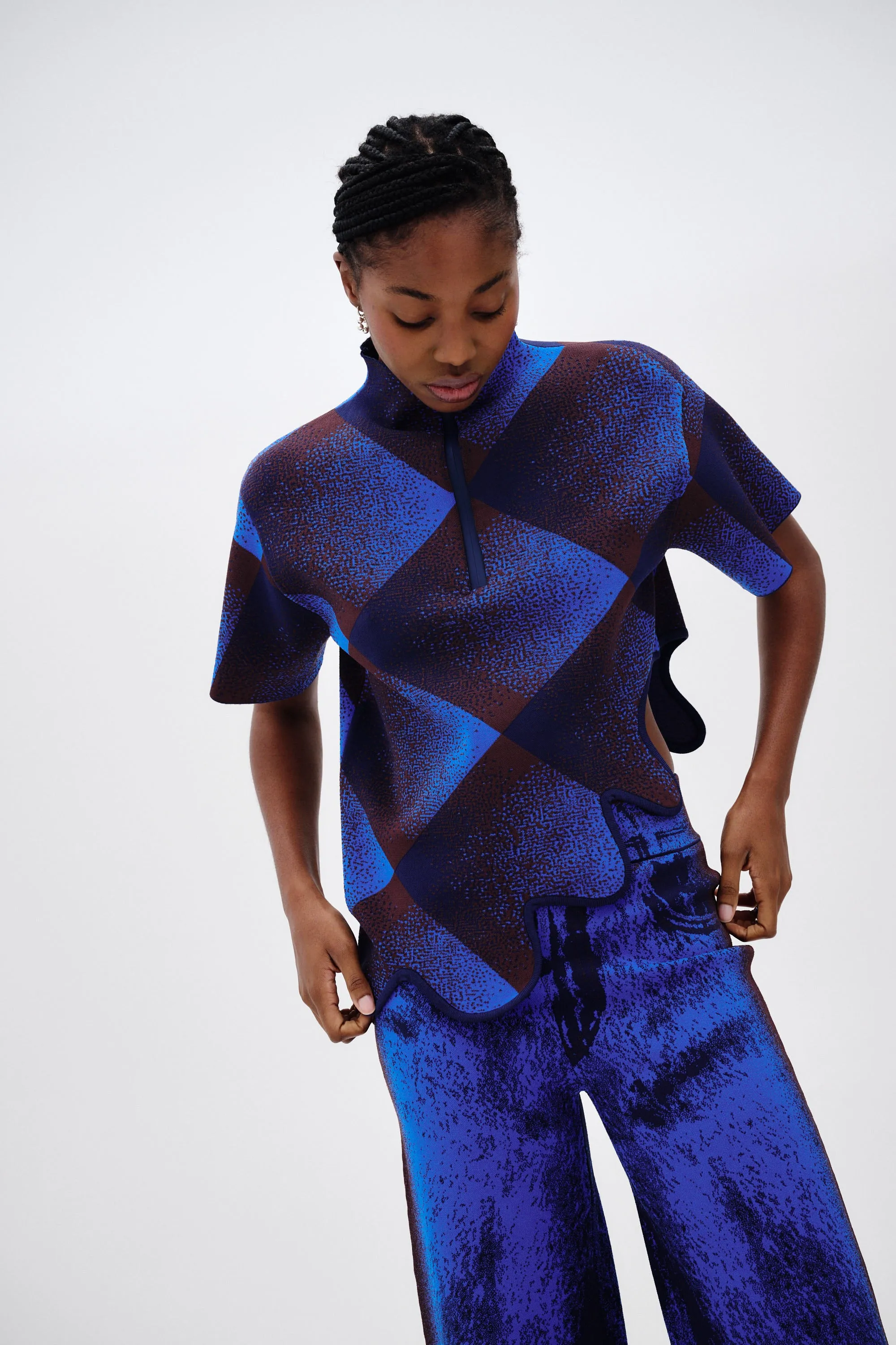 MARGOT PLAID TOP WITH WAVY HEM sold by PH5 product image thumbnail 2