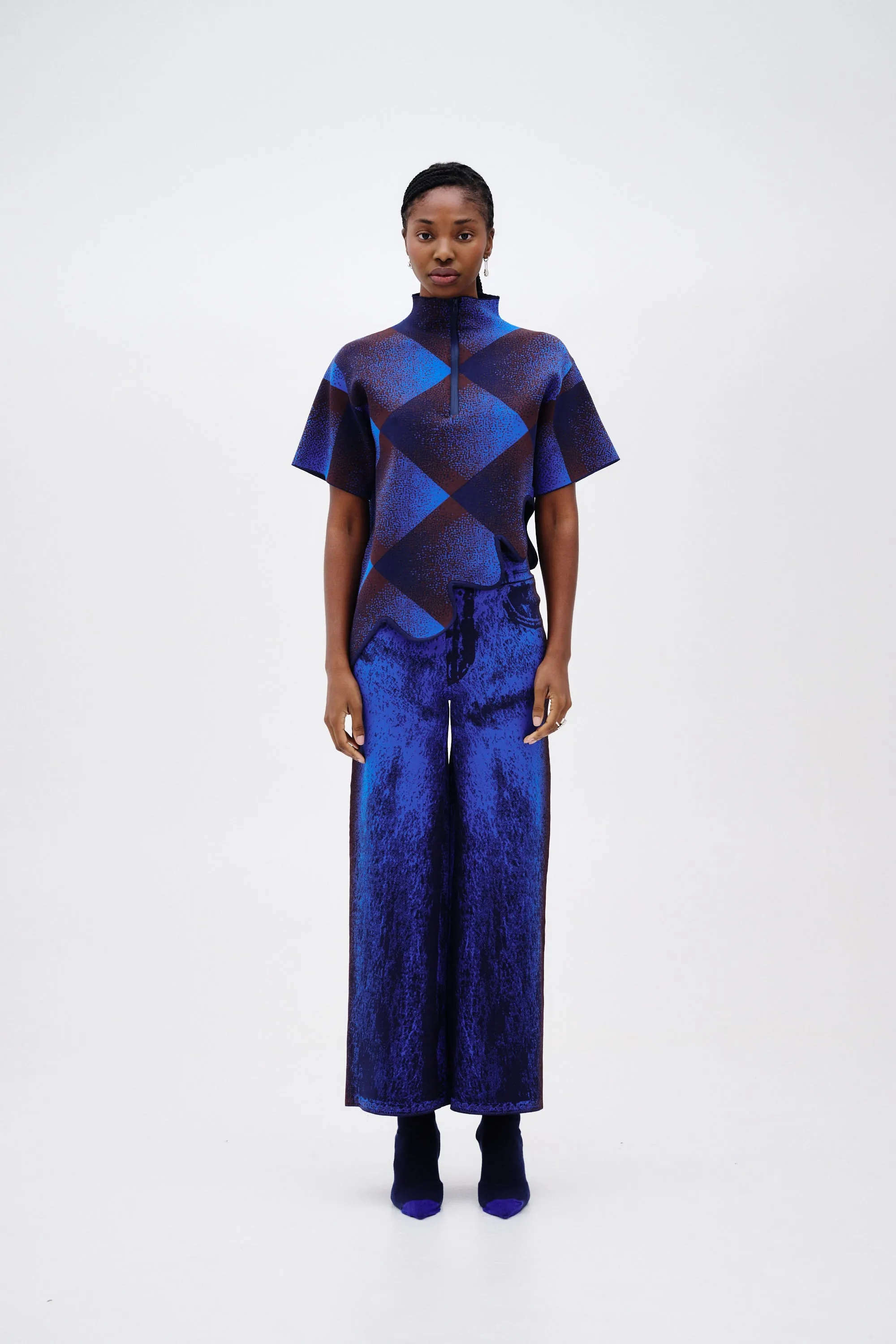 MARGOT PLAID TOP WITH WAVY HEM sold by PH5 product image thumbnail 3