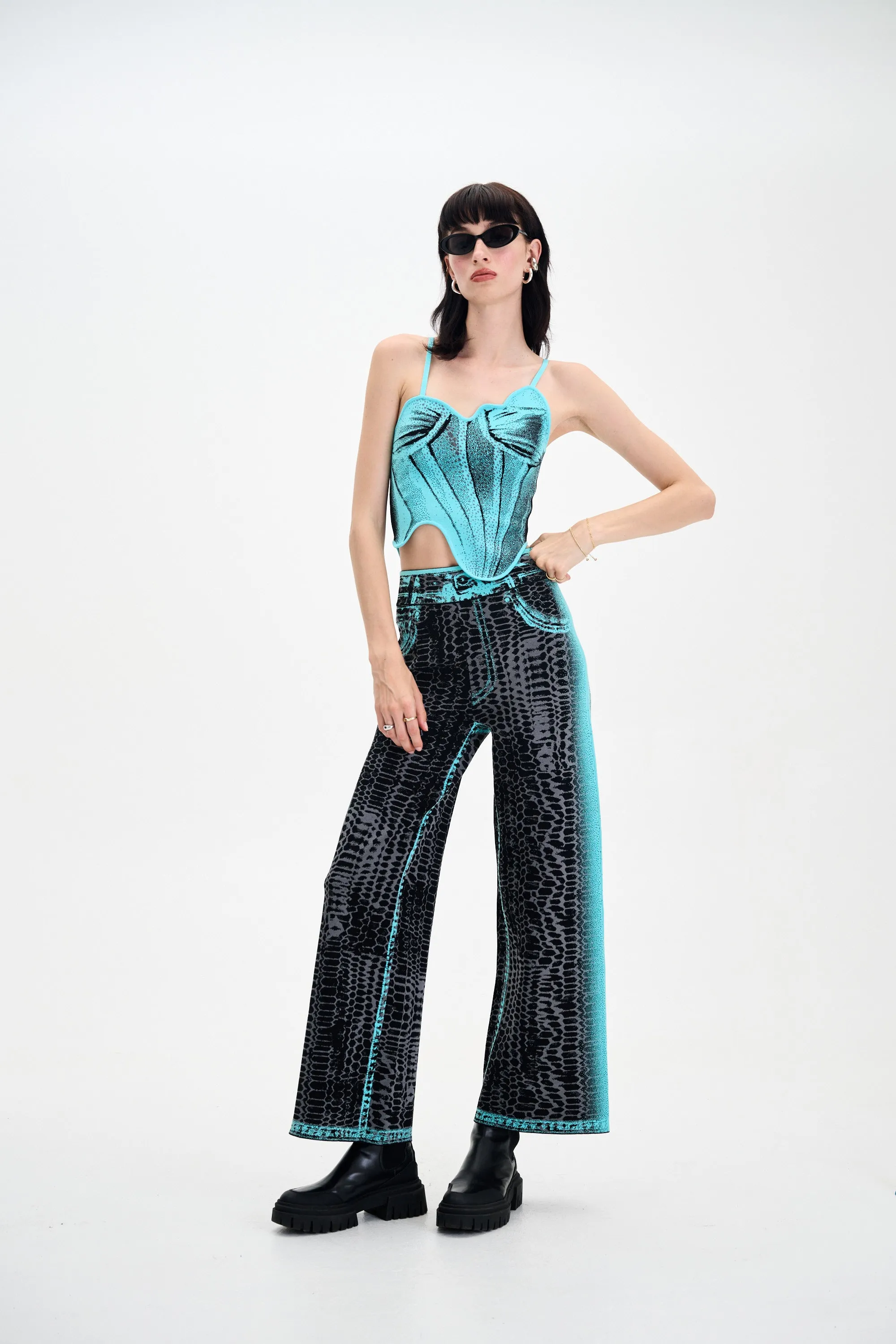 CAMELLIA DENIM PRINT TANK TOP sold by PH5 product image thumbnail 2