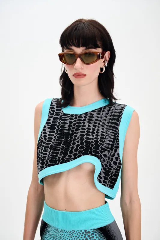 DAHLIA OVERSIZED WAVY CROP TOP made by PH5