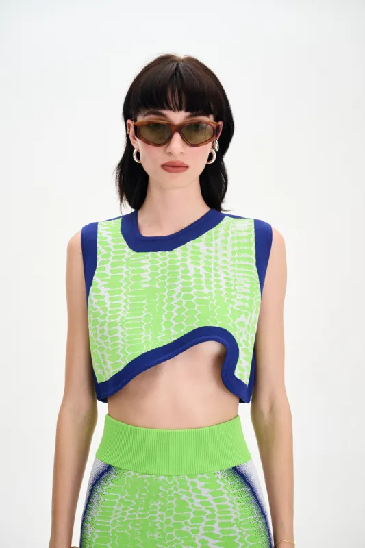 DAHLIA OVERSIZED WAVY CROP TOP made by PH5