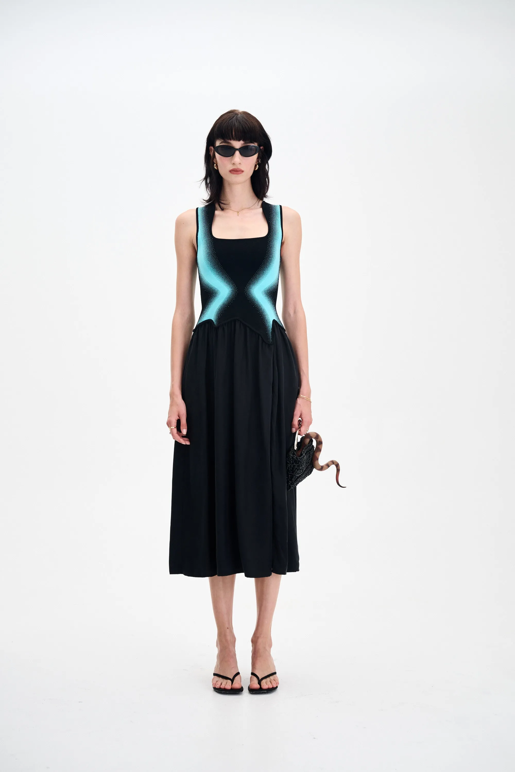 NAGINI MIXED MEDIA DRESS sold by PH5 product image thumbnail 3