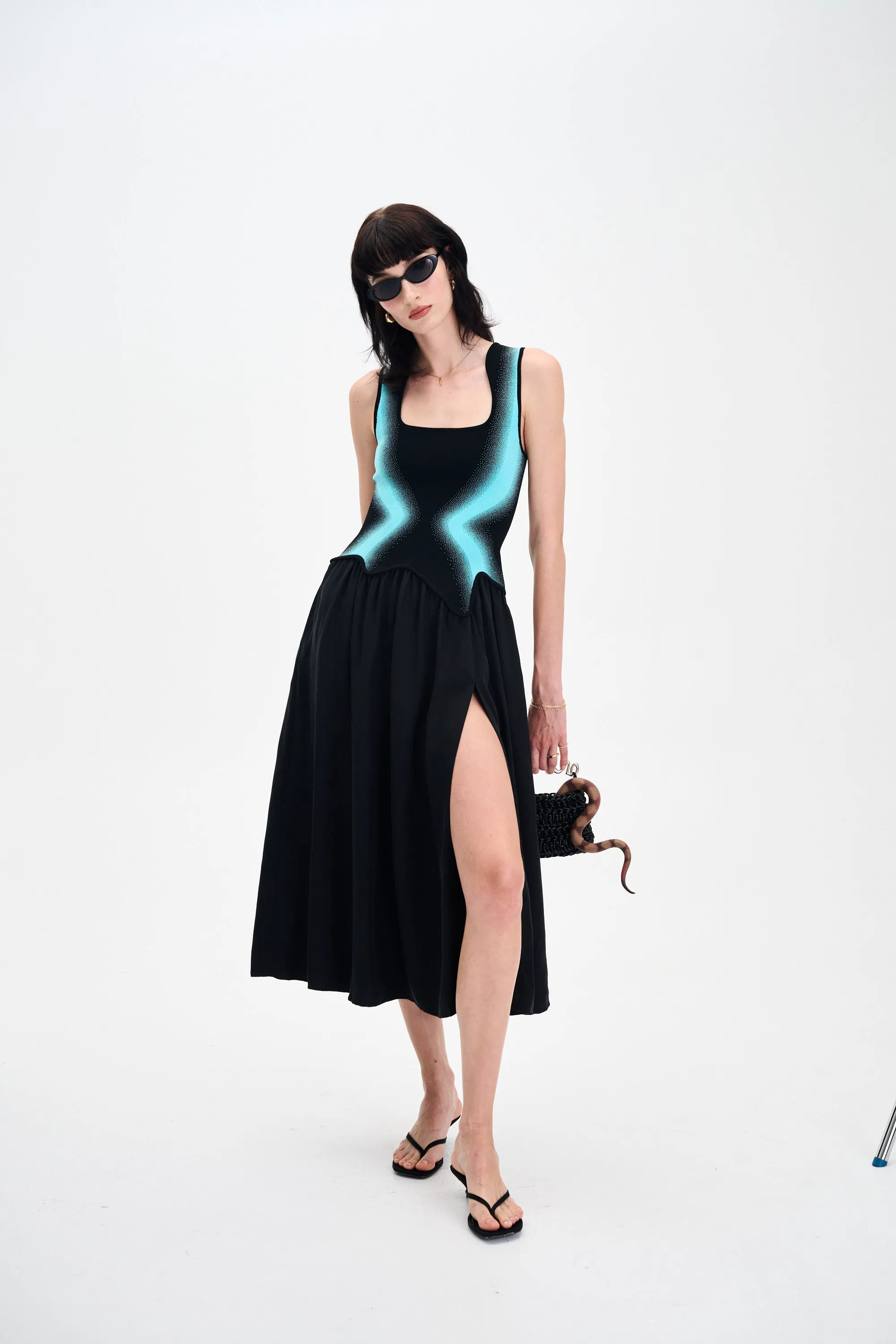 NAGINI MIXED MEDIA DRESS sold by PH5