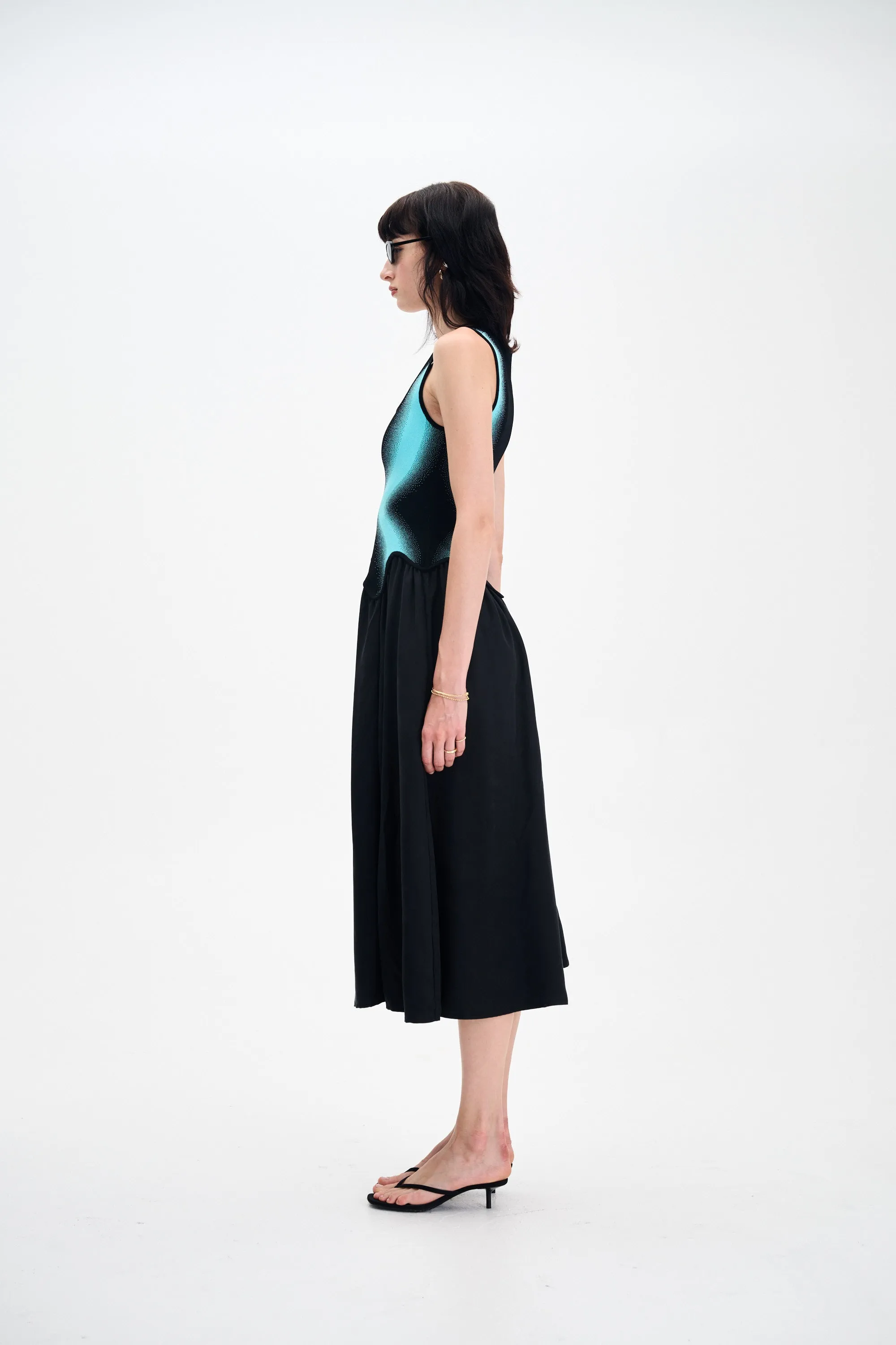 NAGINI MIXED MEDIA DRESS sold by PH5 product image thumbnail 4