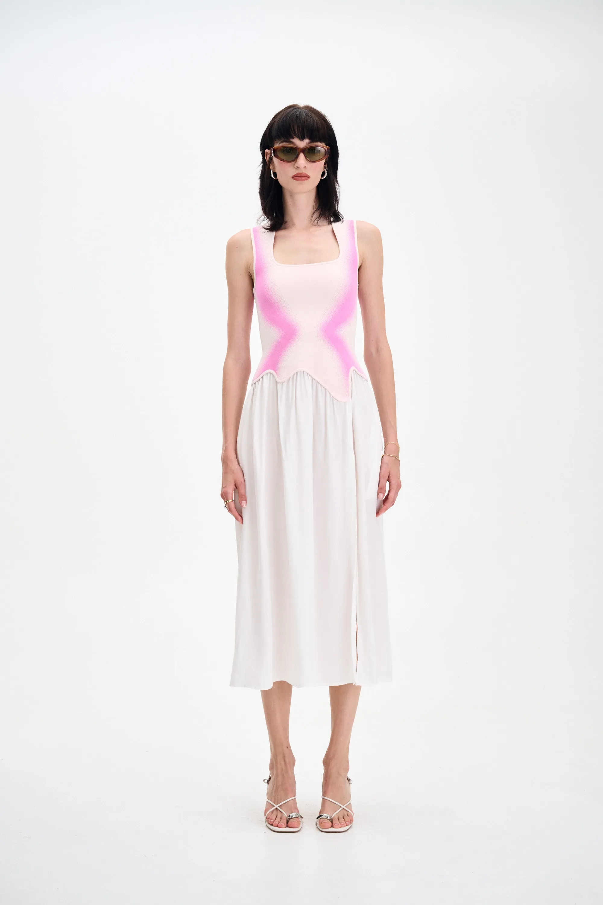 NAGINI MIXED MEDIA DRESS sold by PH5