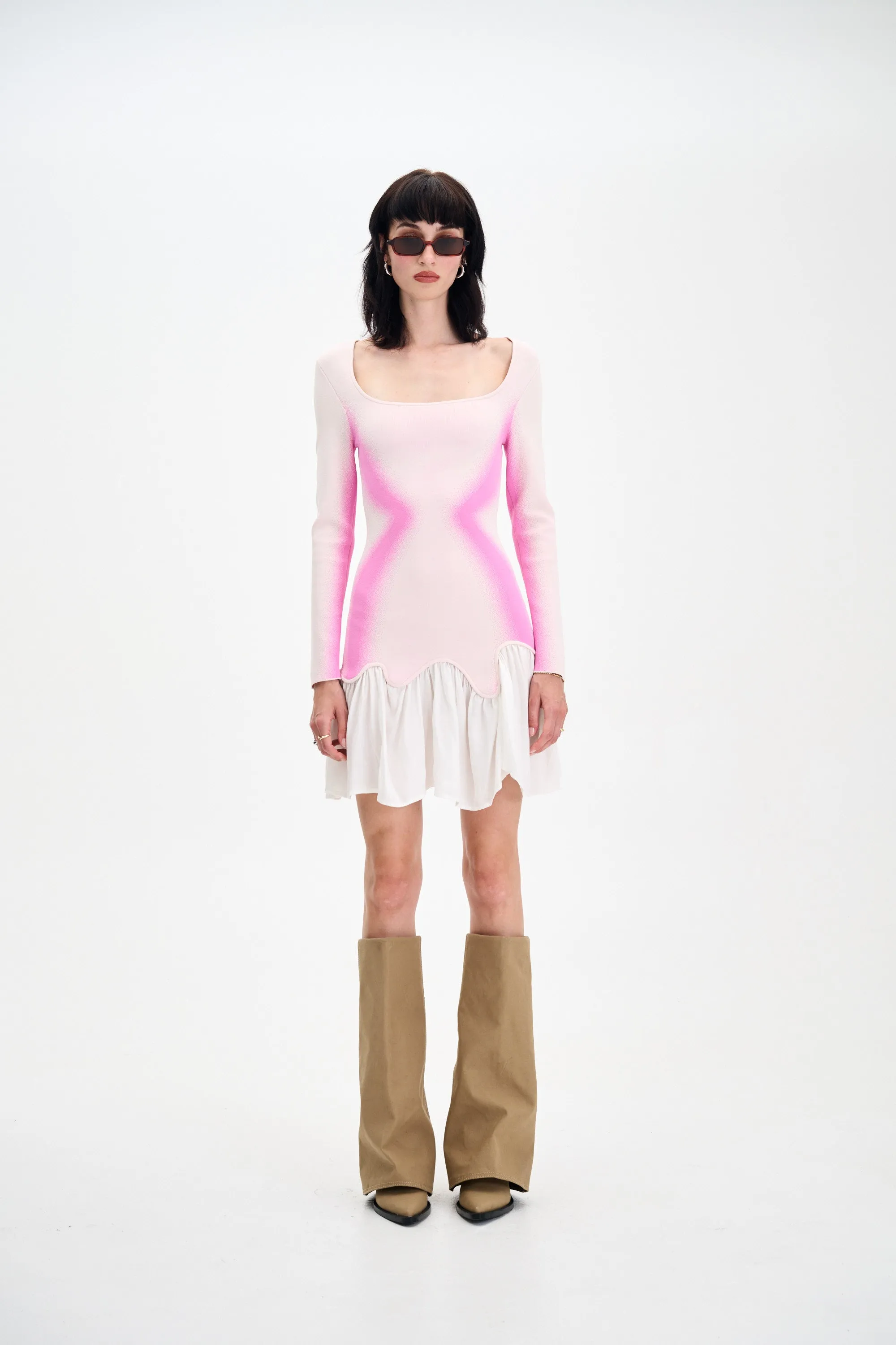 BELLA MIXED MEDIA MINI DRESS sold by PH5