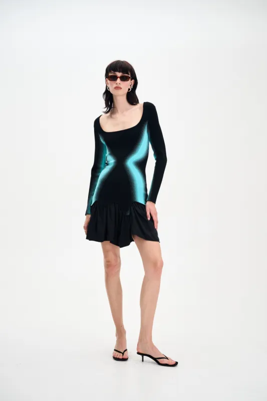 BELLA MIXED MEDIA MINI DRESS sold by PH5