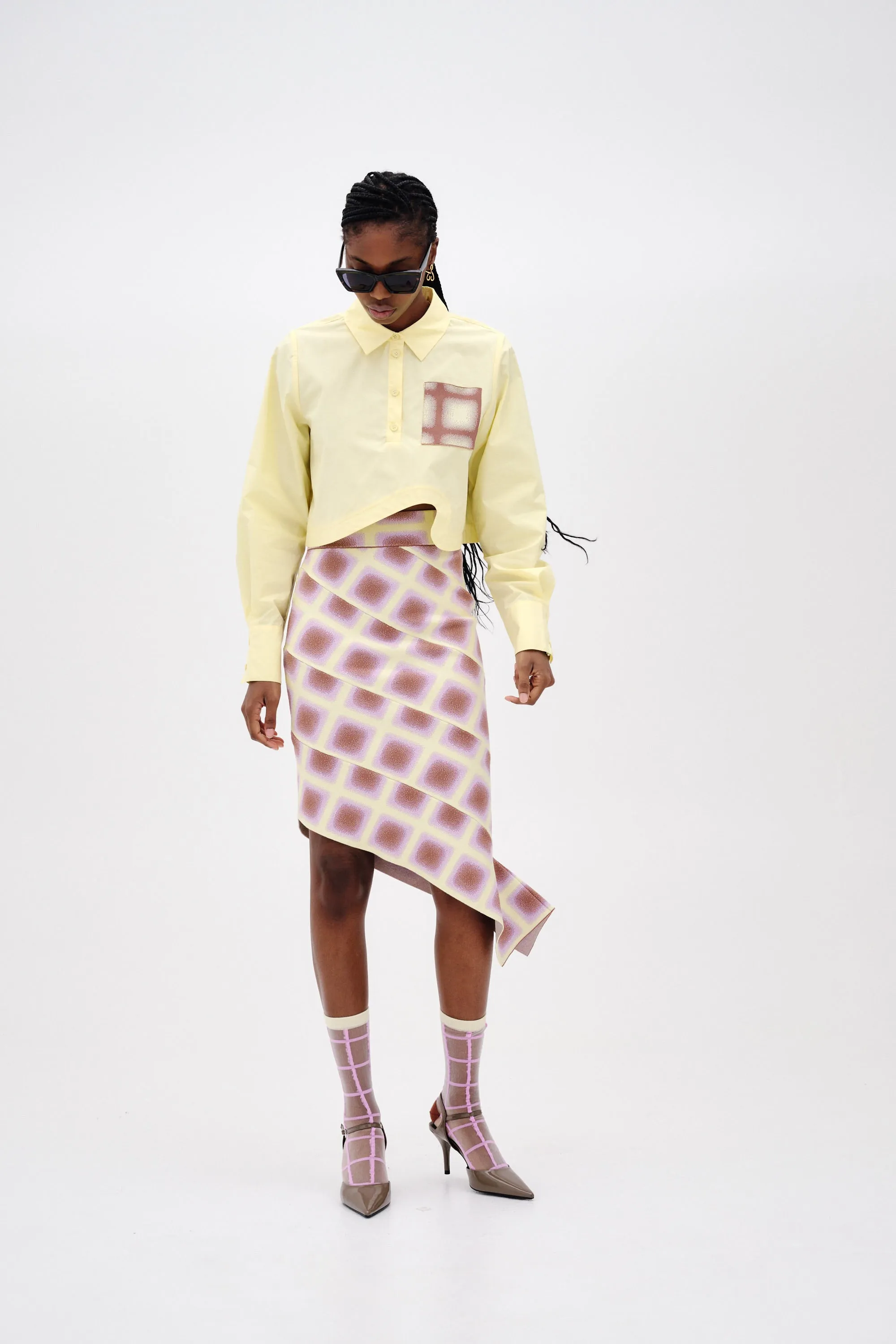 ELLIE MIDI PLAID SKIRT sold by PH5 product image thumbnail 2