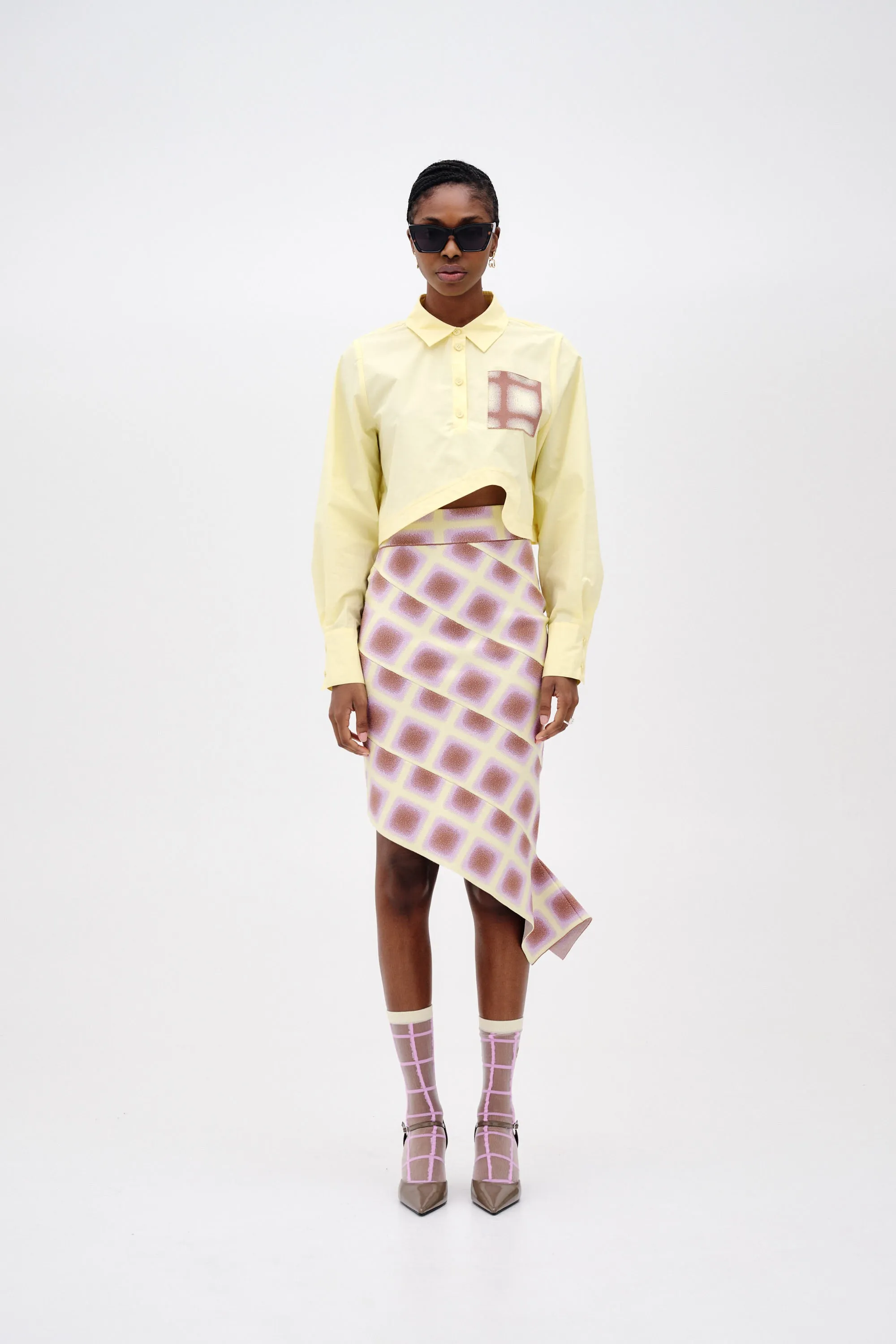 ELLIE MIDI PLAID SKIRT sold by PH5 product image thumbnail 3