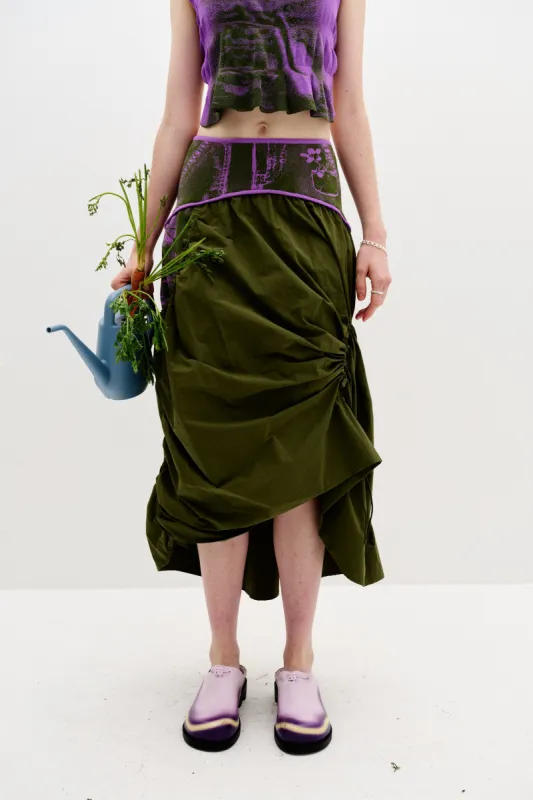 PEONY MIXED MEDIA MAXI SKIRT made by PH5
