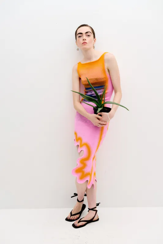 HAZEL REVERSIBLE WAVY ASYMMETRIC DRESS sold by PH5