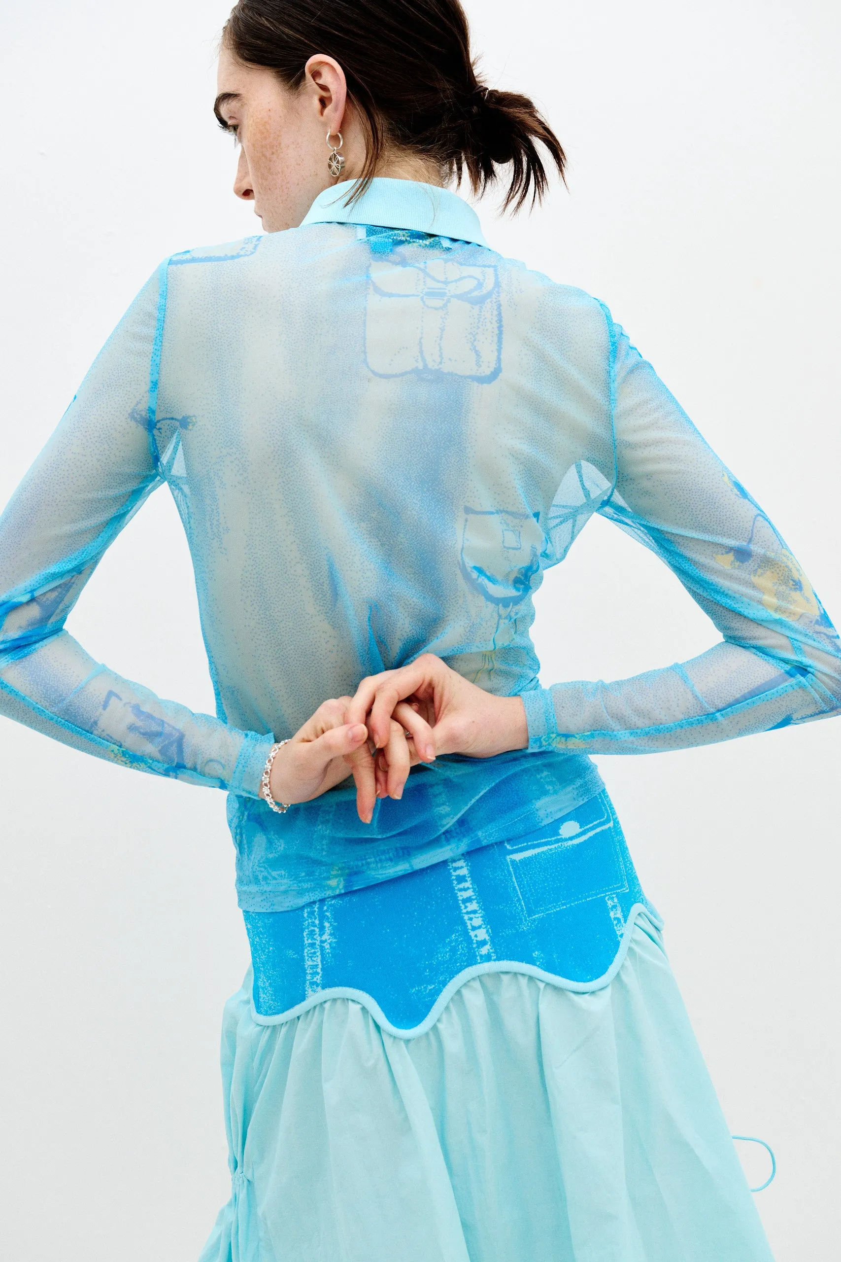 SCARLET MIXED MEDIA SHEER SHIRT sold by PH5 product image thumbnail 5