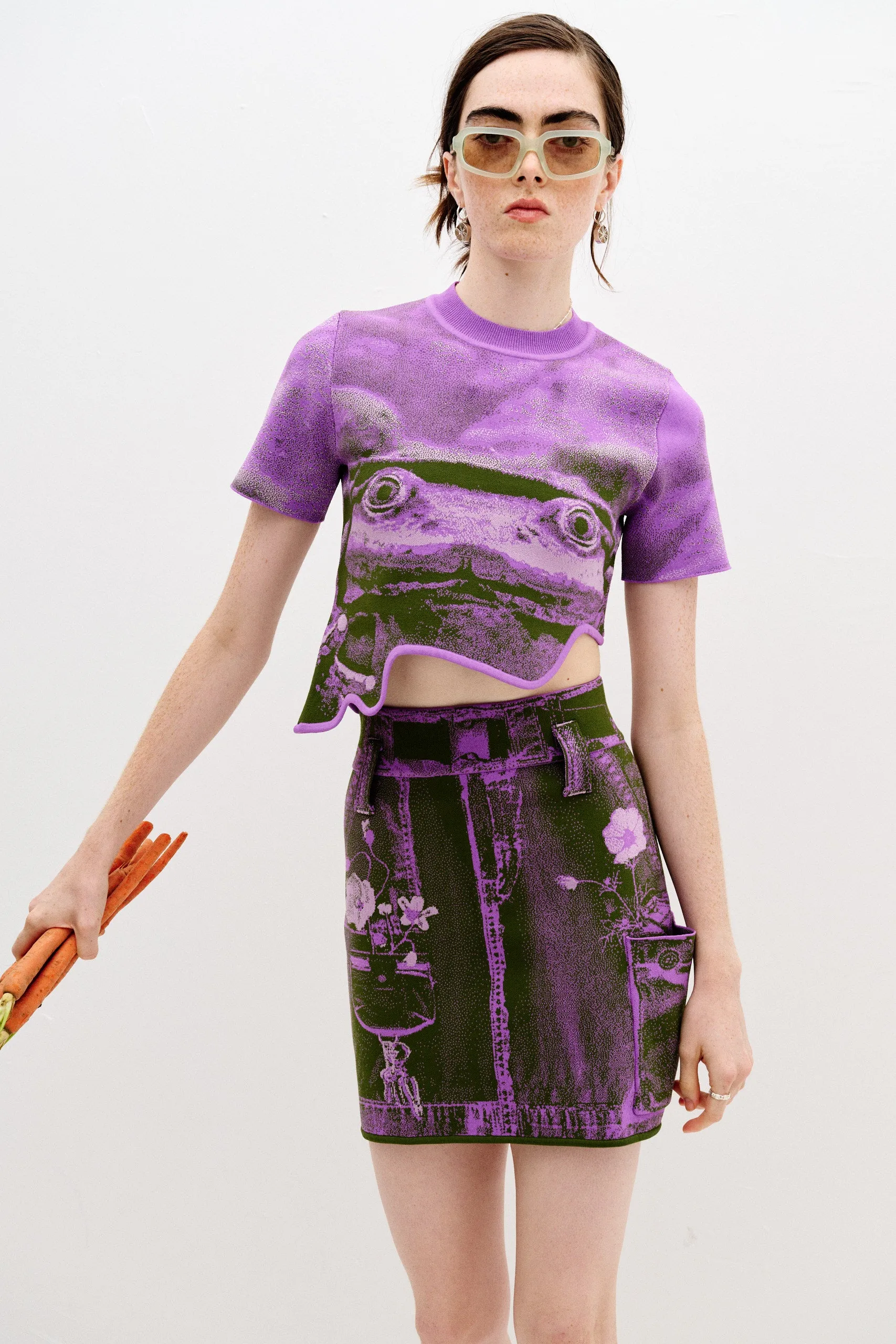 ACACIA FROG PRINT CROPPED TOP sold by PH5 product image thumbnail 2