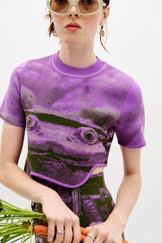 ACACIA FROG PRINT CROPPED TOP sold by PH5