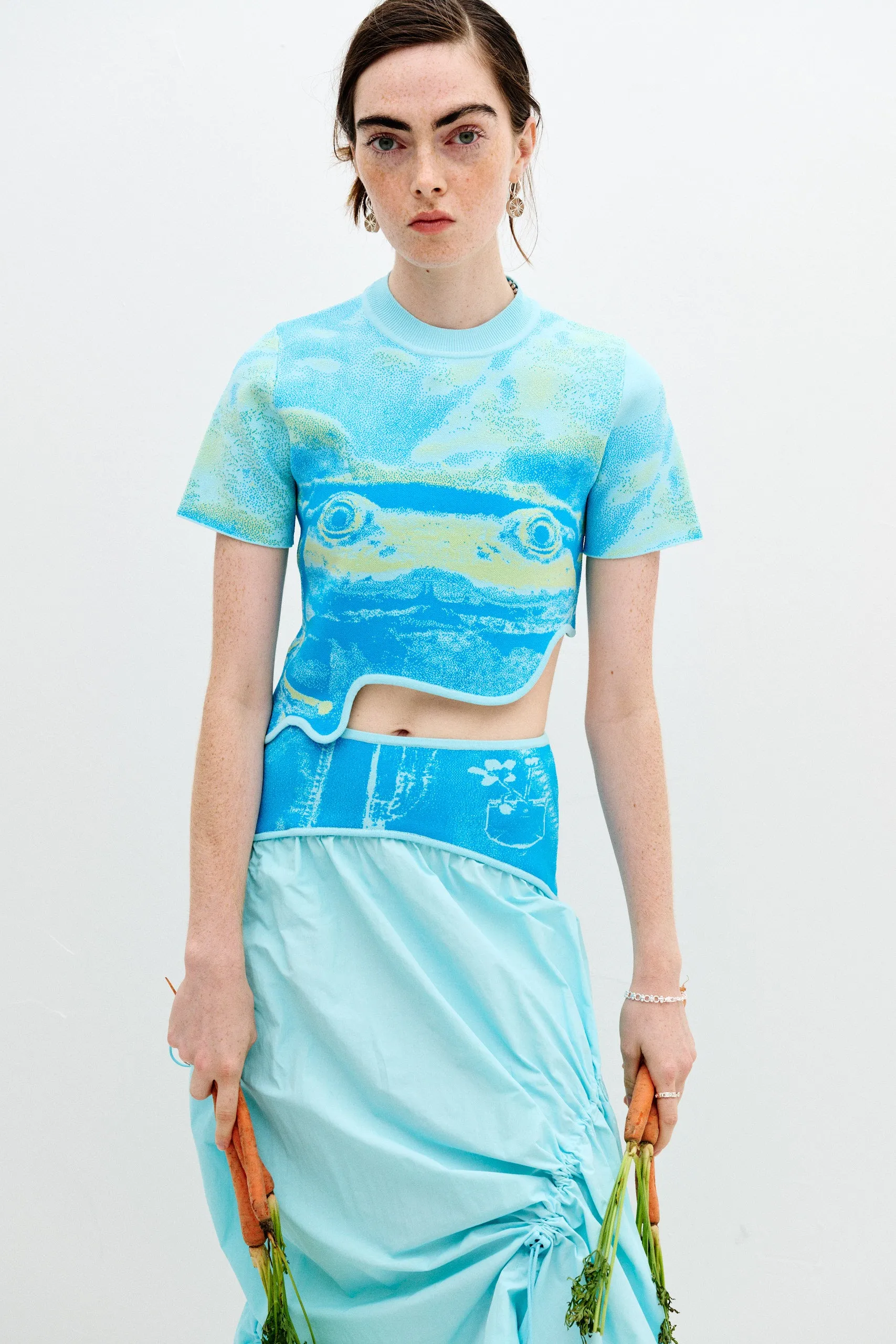 ACACIA FROG PRINT CROPPED TOP sold by PH5