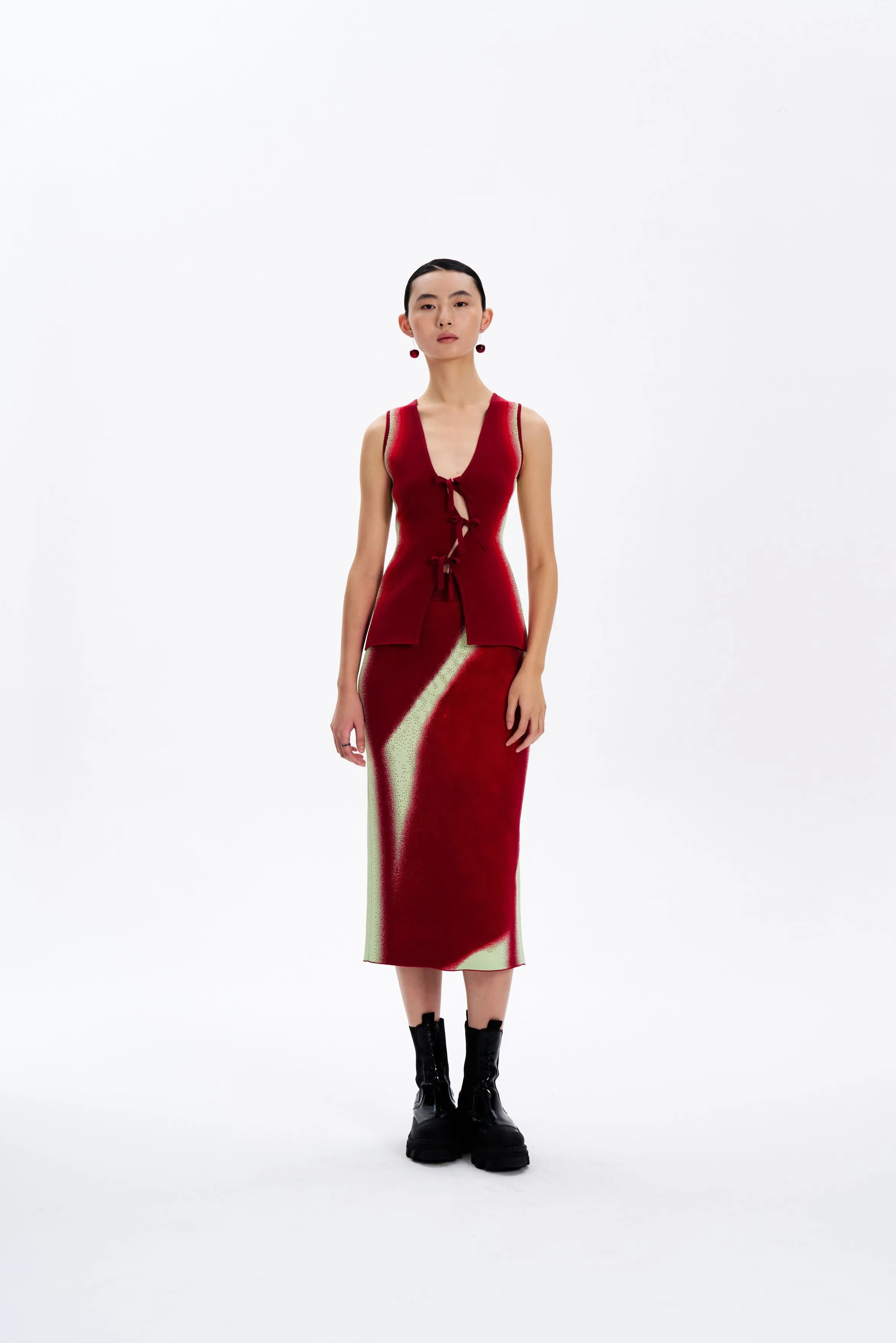 SOPHIE CHERRY PRINT MIDI SKIRT sold by PH5 product image thumbnail 2