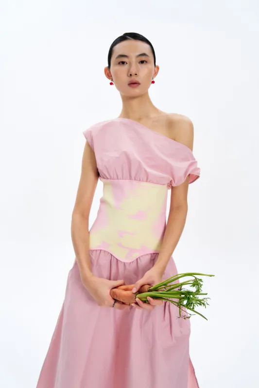 LEAH MIXED MEDIA MIDI DRESS sold by PH5
