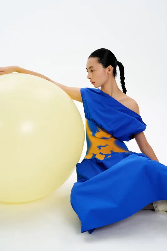 LEAH MIXED MEDIA MIDI DRESS made by PH5