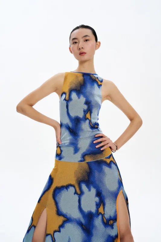 CLAIRE TIE-DYE BOATNECK TANK sold by PH5