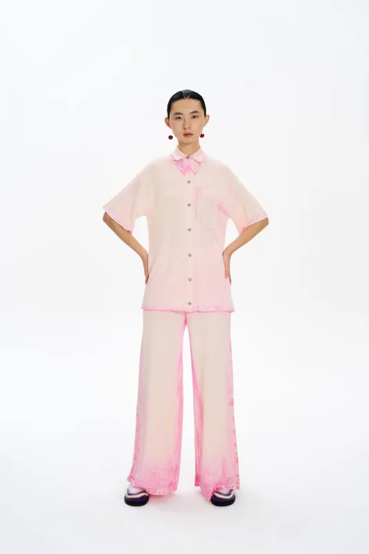 ASHER OVERSIZED DENIM PRINT POLO sold by PH5