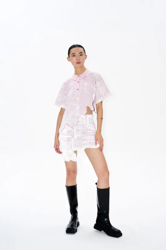 TAMIA REFLECTIVE WAVY POLO sold by PH5