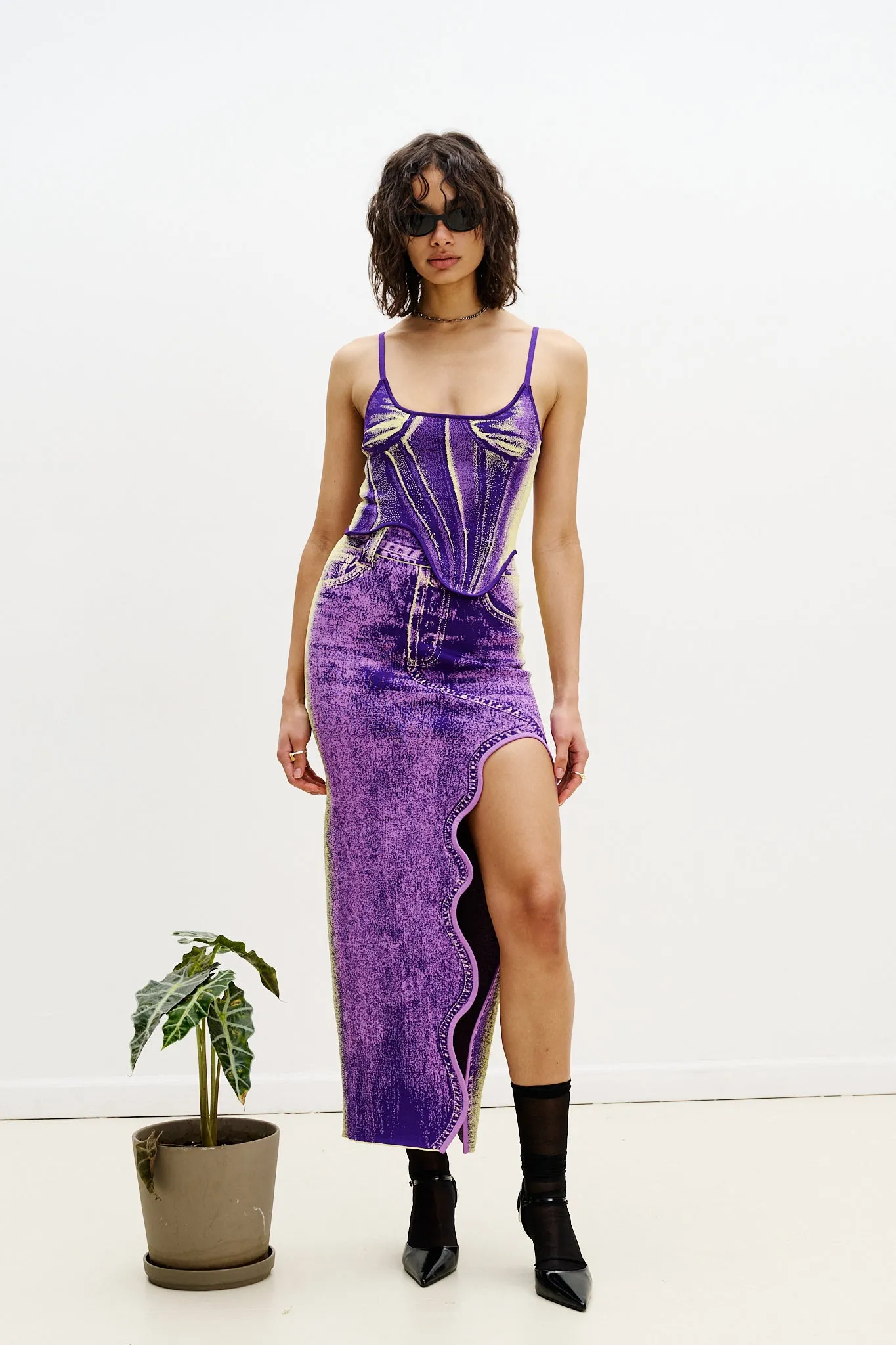 MILA DENIM PRINT TANK TOP sold by PH5 product image thumbnail 2