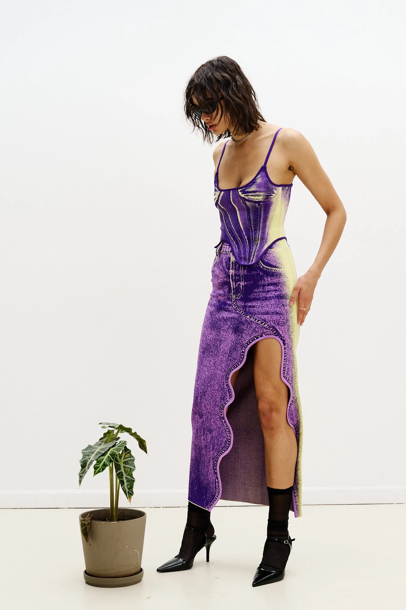 MILA DENIM PRINT TANK TOP sold by PH5 product image thumbnail 3