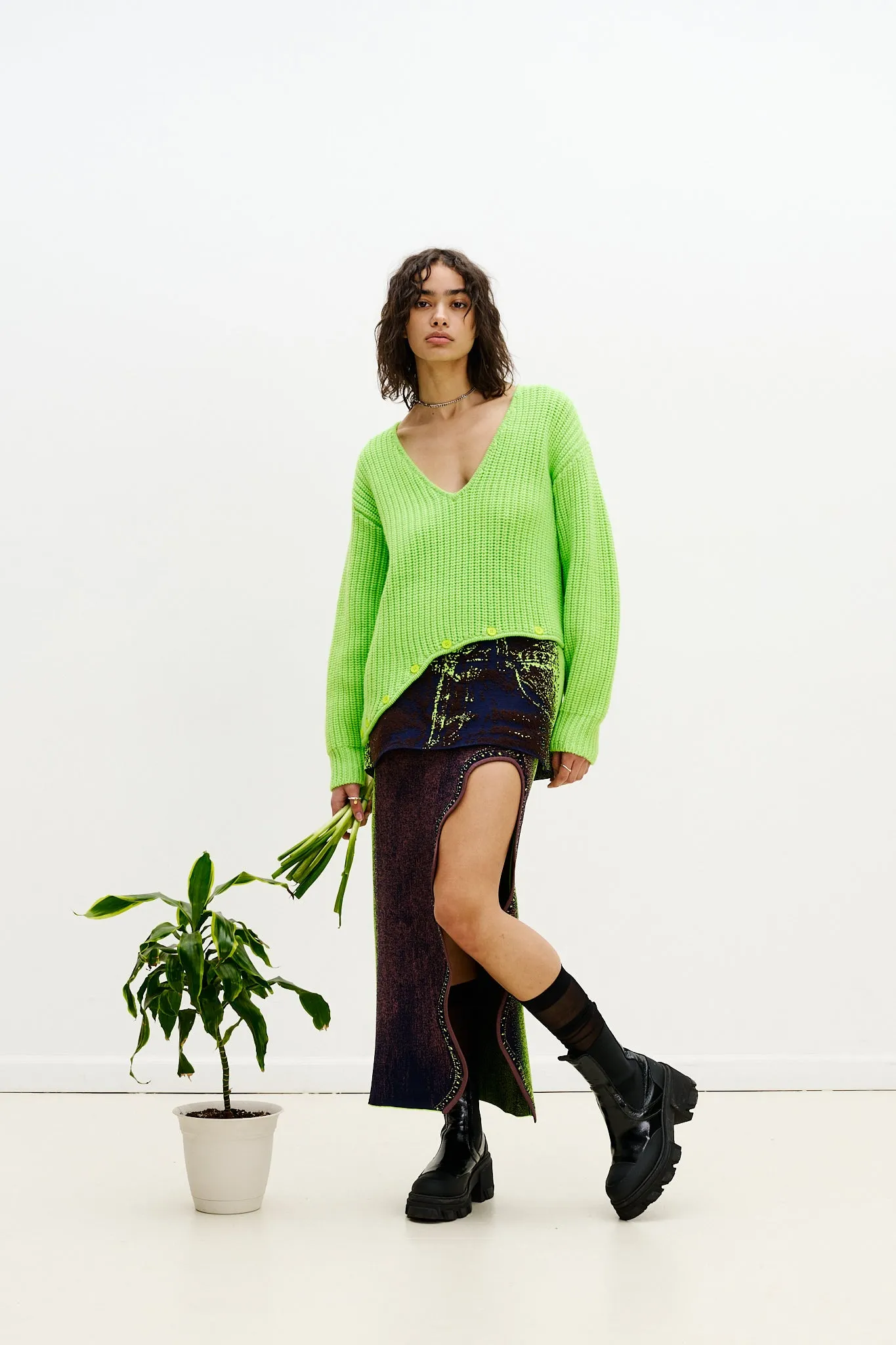 LILY WAVY MIDI DENIM SKIRT sold by PH5 product image thumbnail 2