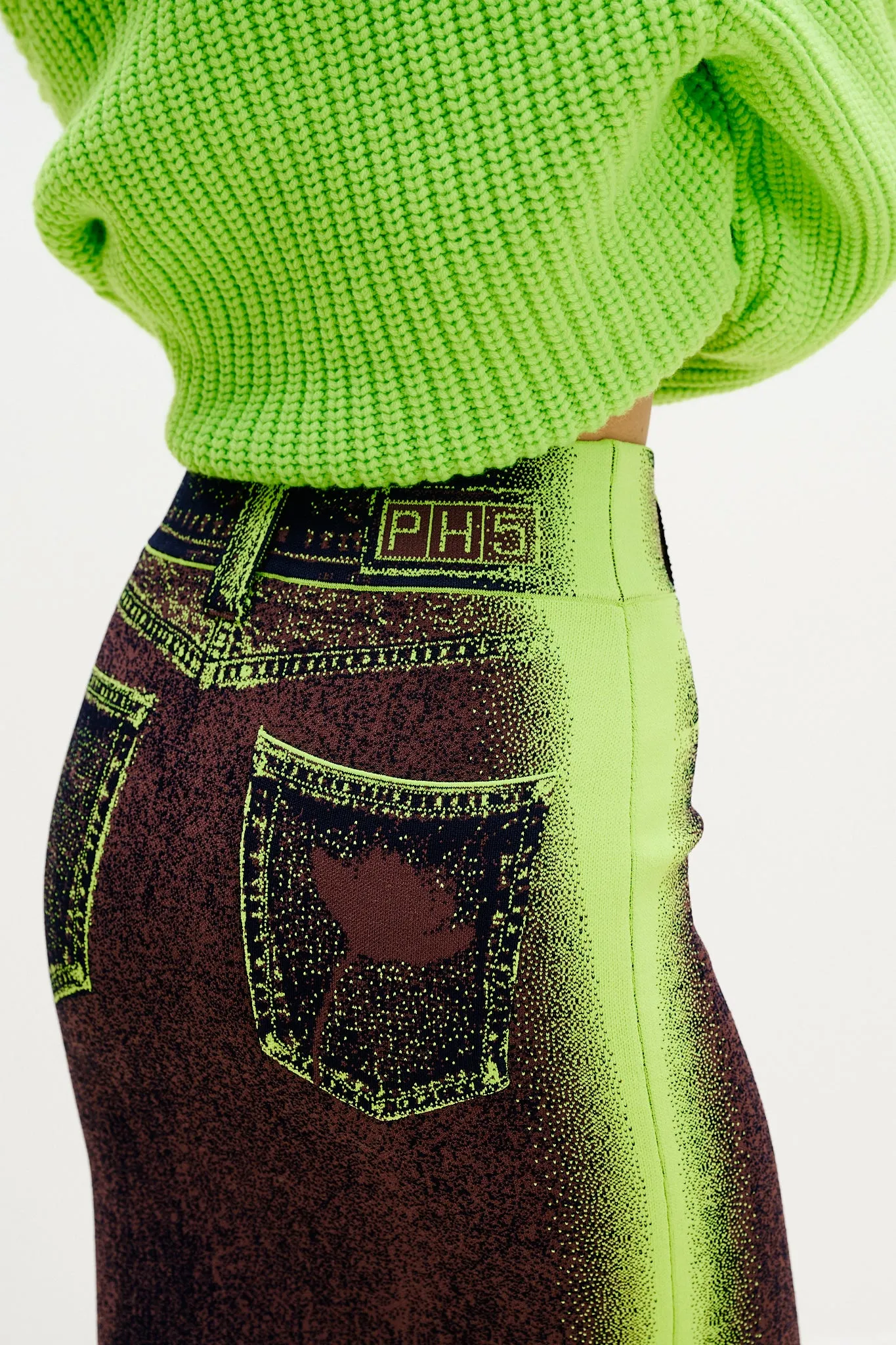 LILY WAVY MIDI DENIM SKIRT sold by PH5 product image thumbnail 5