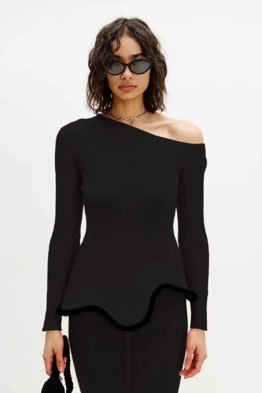 PIXIE ALPACA WAVY LONG SLEEVE TOP sold by PH5