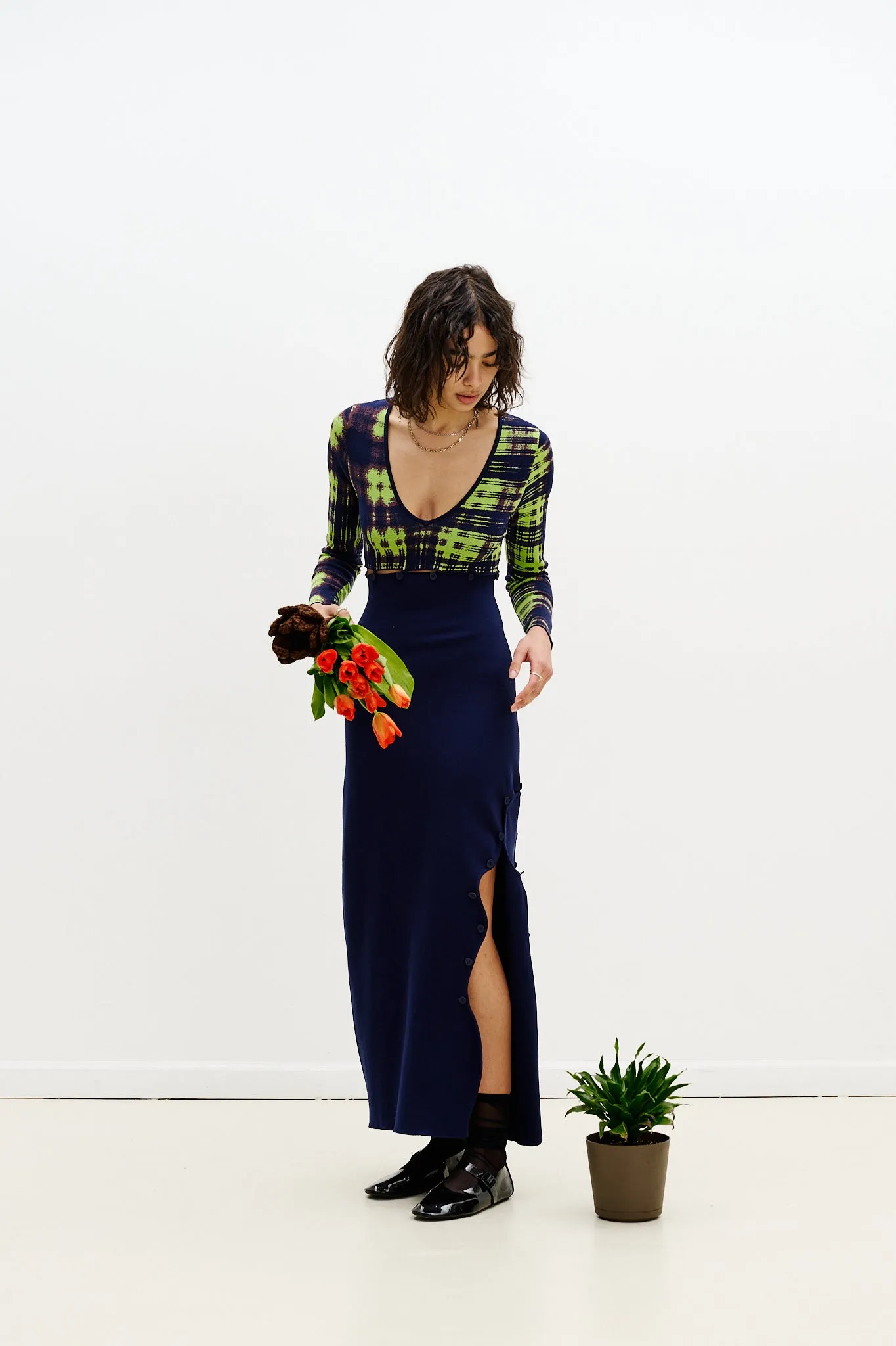 ROSIE COLORBLOCK V-NECK LONG DRESS sold by PH5 product image thumbnail 5