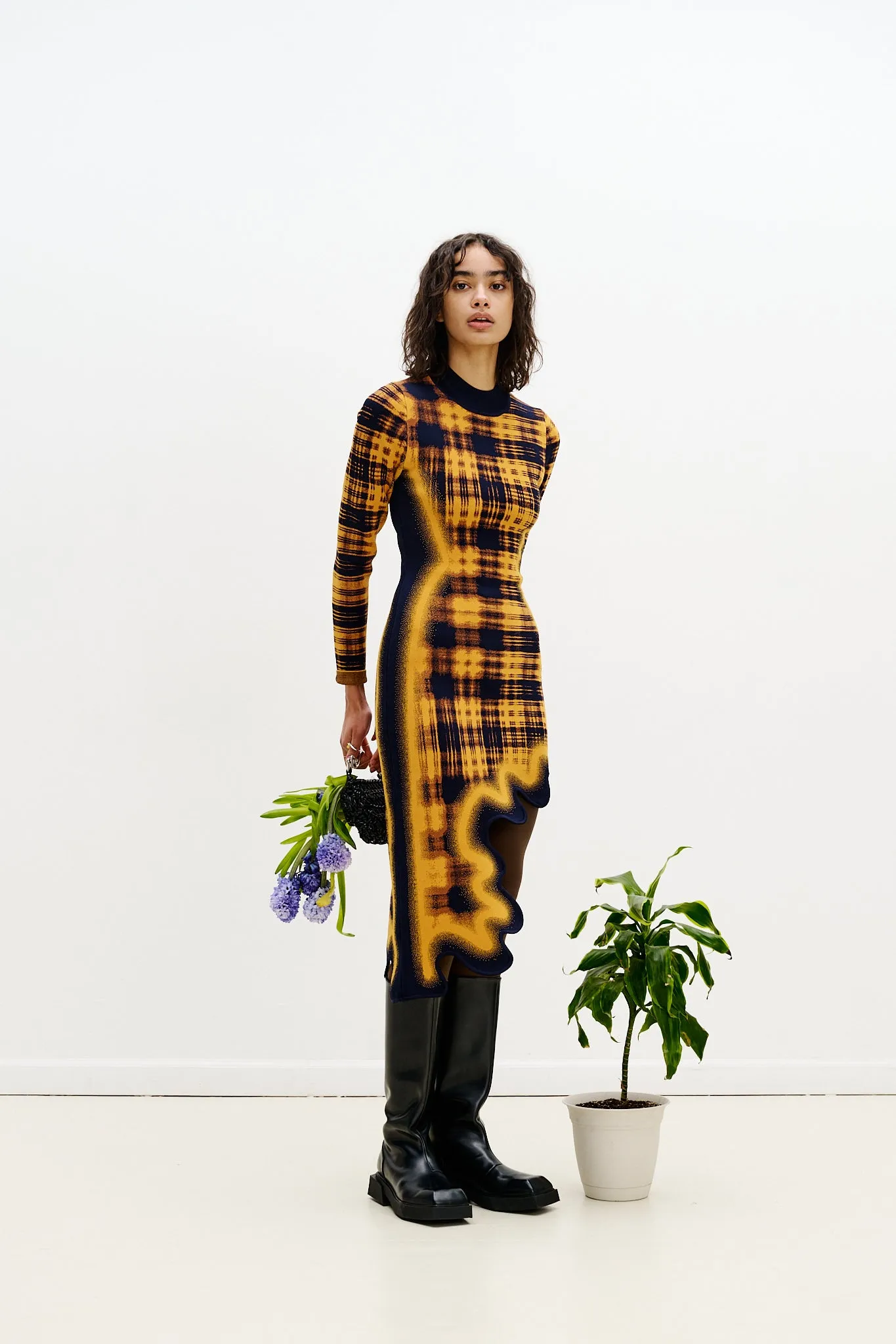 DOBBY LONG SLEEVE WAVY DRESS sold by PH5 product image thumbnail 5