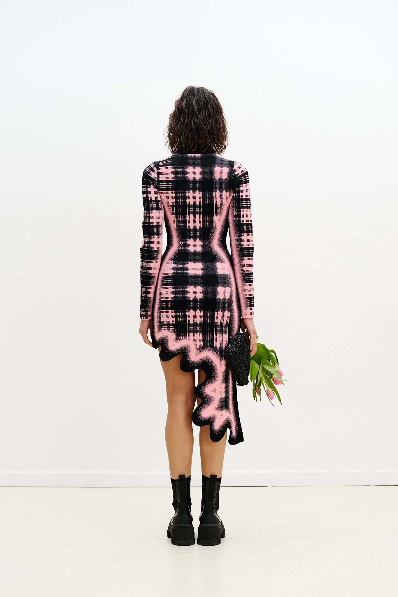 DOBBY LONG SLEEVE WAVY DRESS sold by PH5 product image thumbnail 4