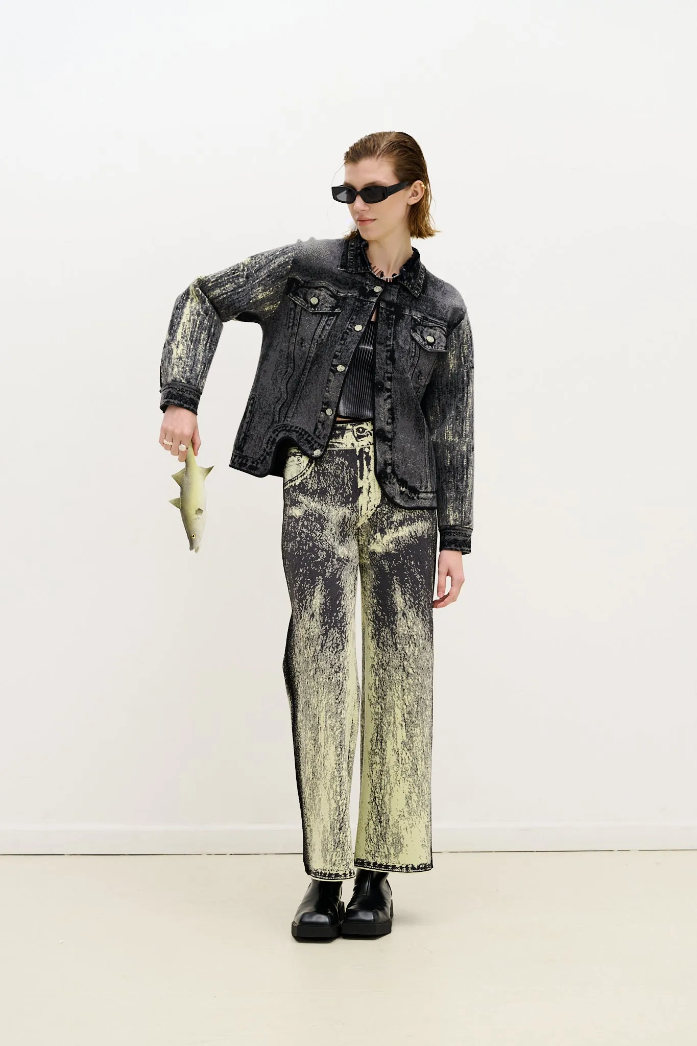 HANA DENIM PRINT OVERSIZED JACKET sold by PH5 product image thumbnail 4